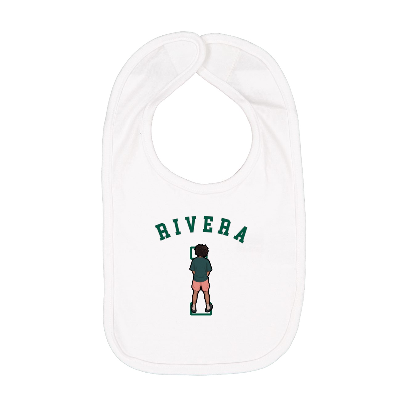 Infant Bib — Shirsey Arch in White