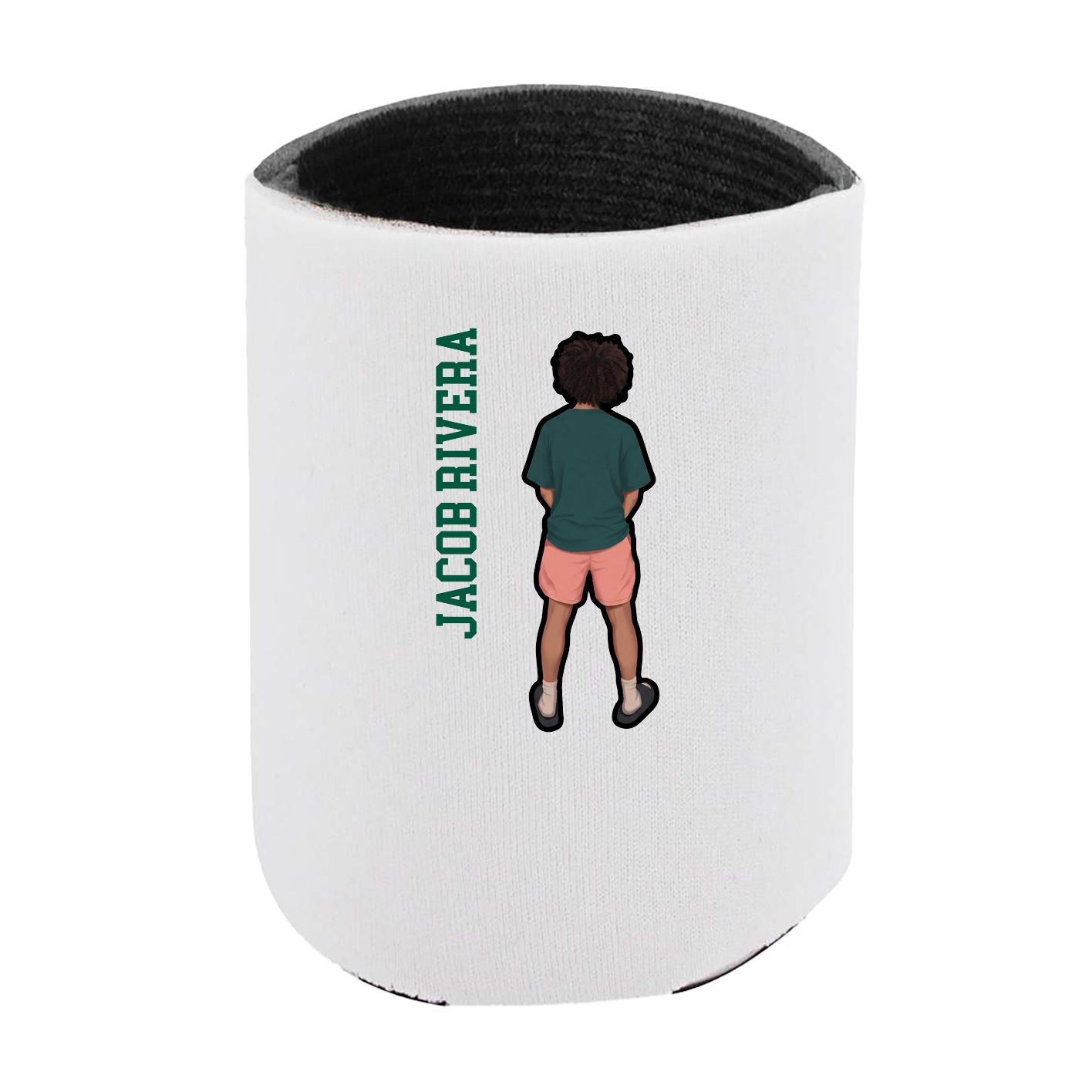 Can Holder — Name Vertical in White