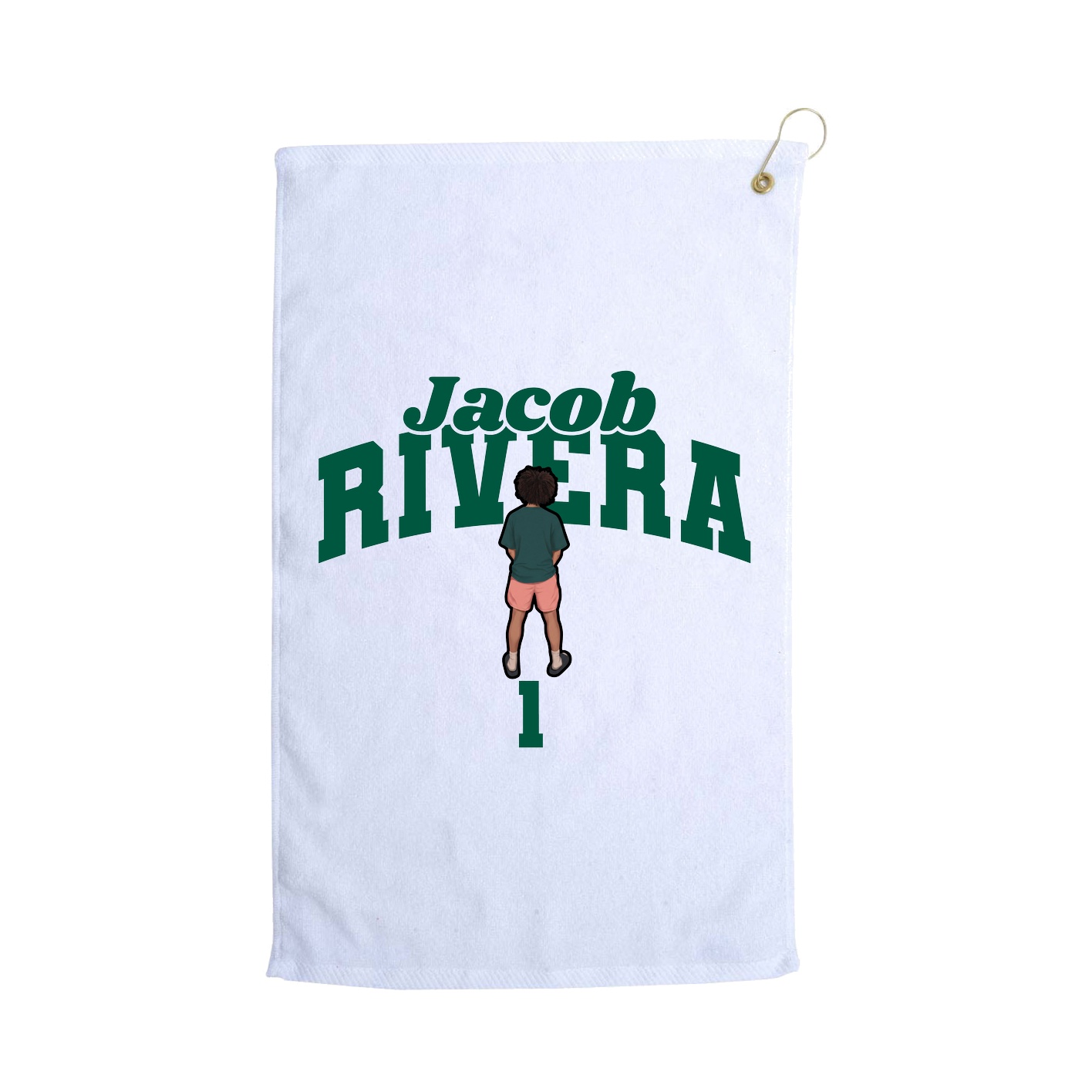 Golf Towel — Signature Arch in White