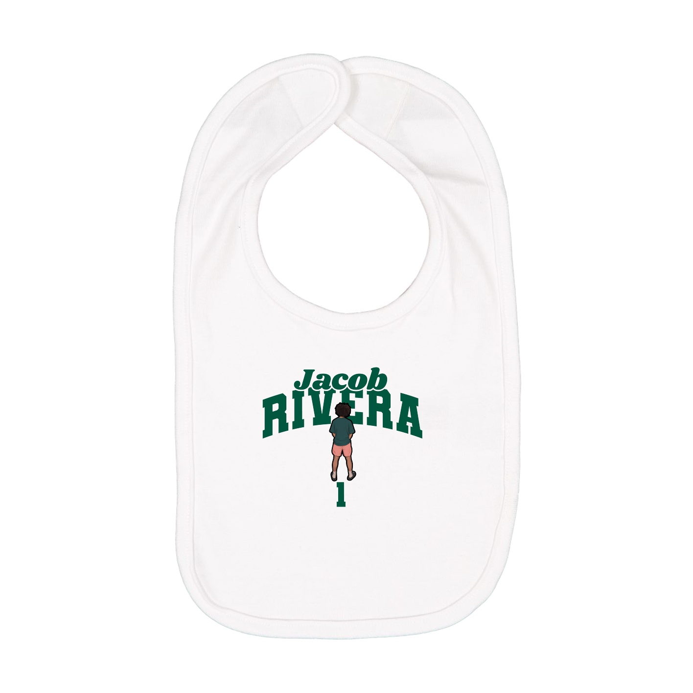 Infant Bib — Signature Arch in White