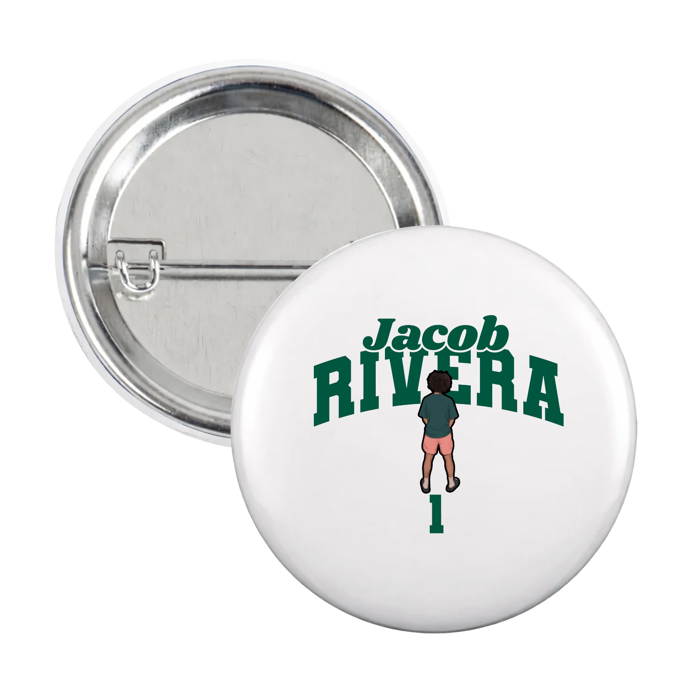 Game Day Button — Signature Arch in White