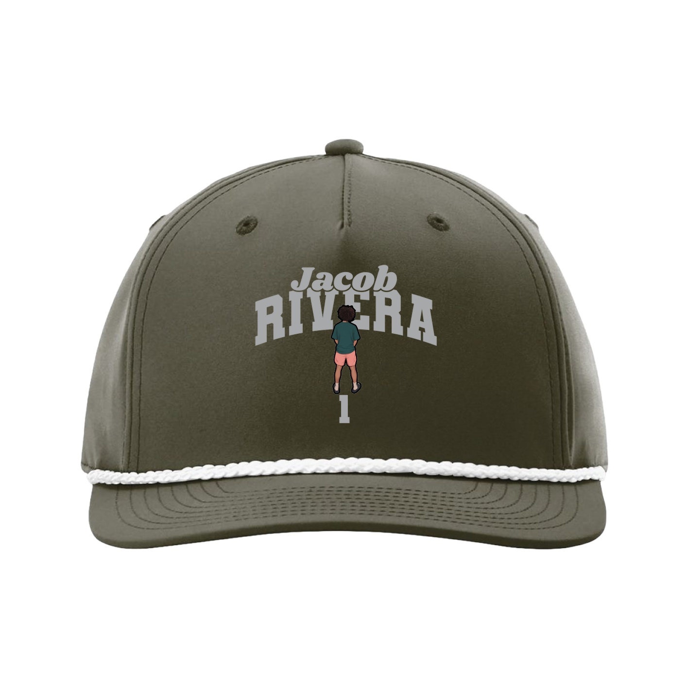 Five-Panel Classic Rope Cap — Signature Arch in Green