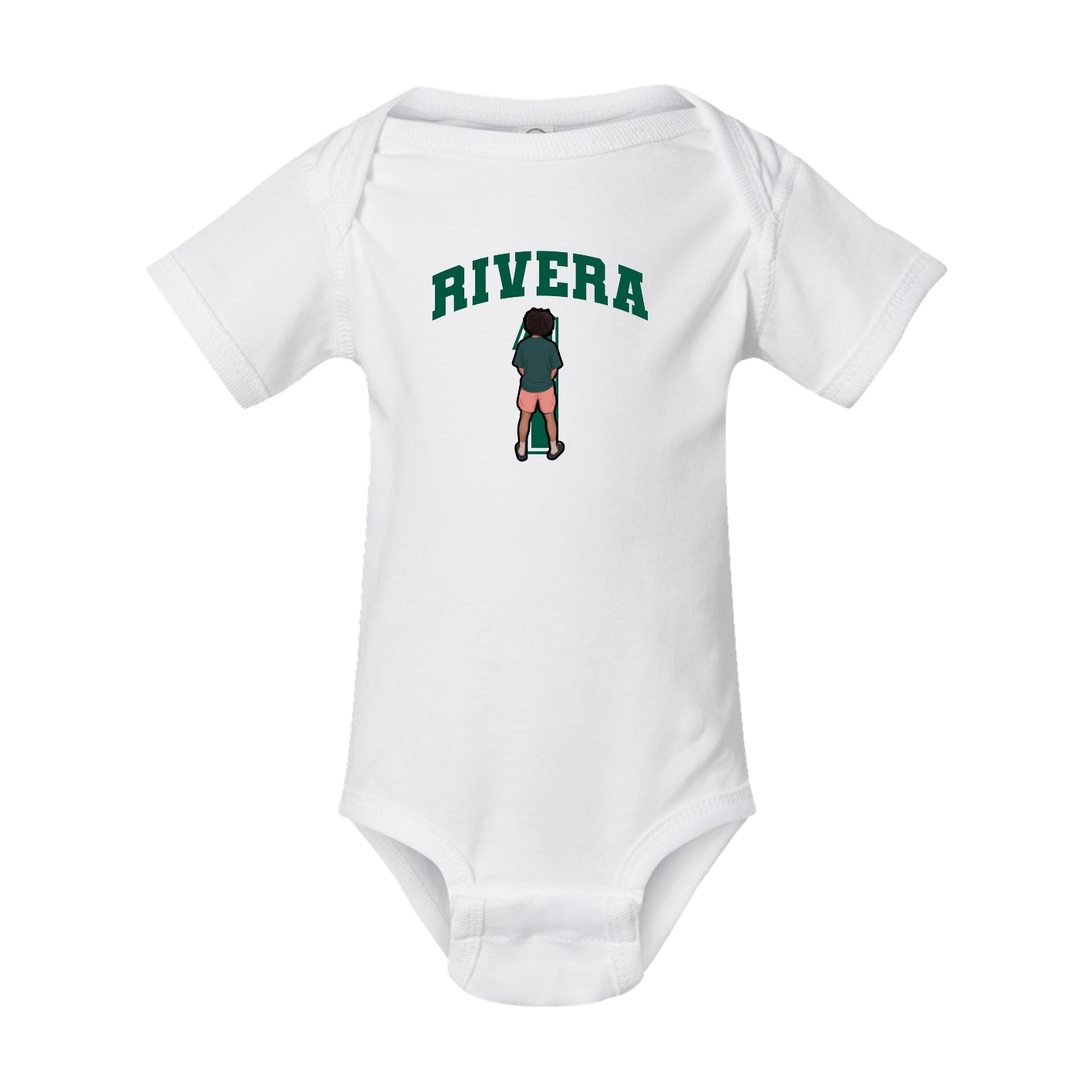 Baby Onesie — Number in White