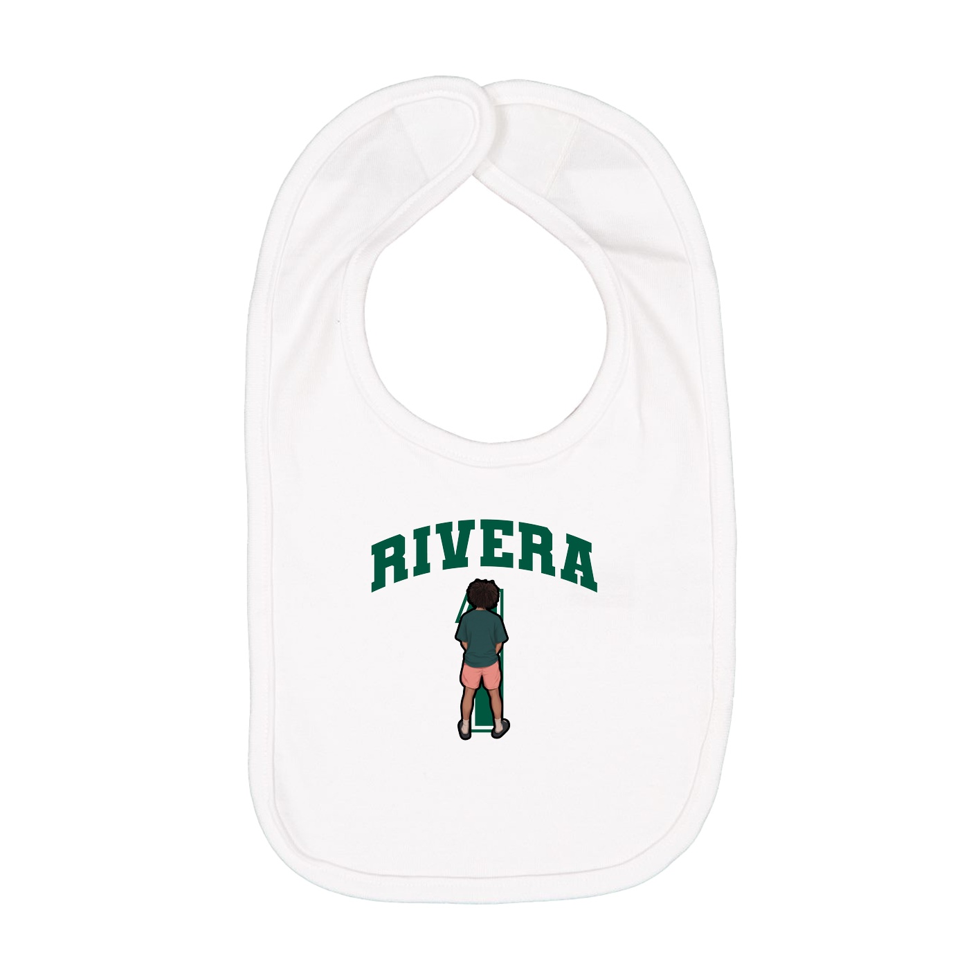 Infant Bib — Number in White