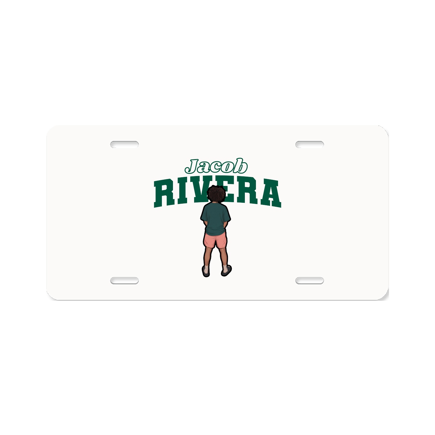 License Plate — Name Arch in Classic