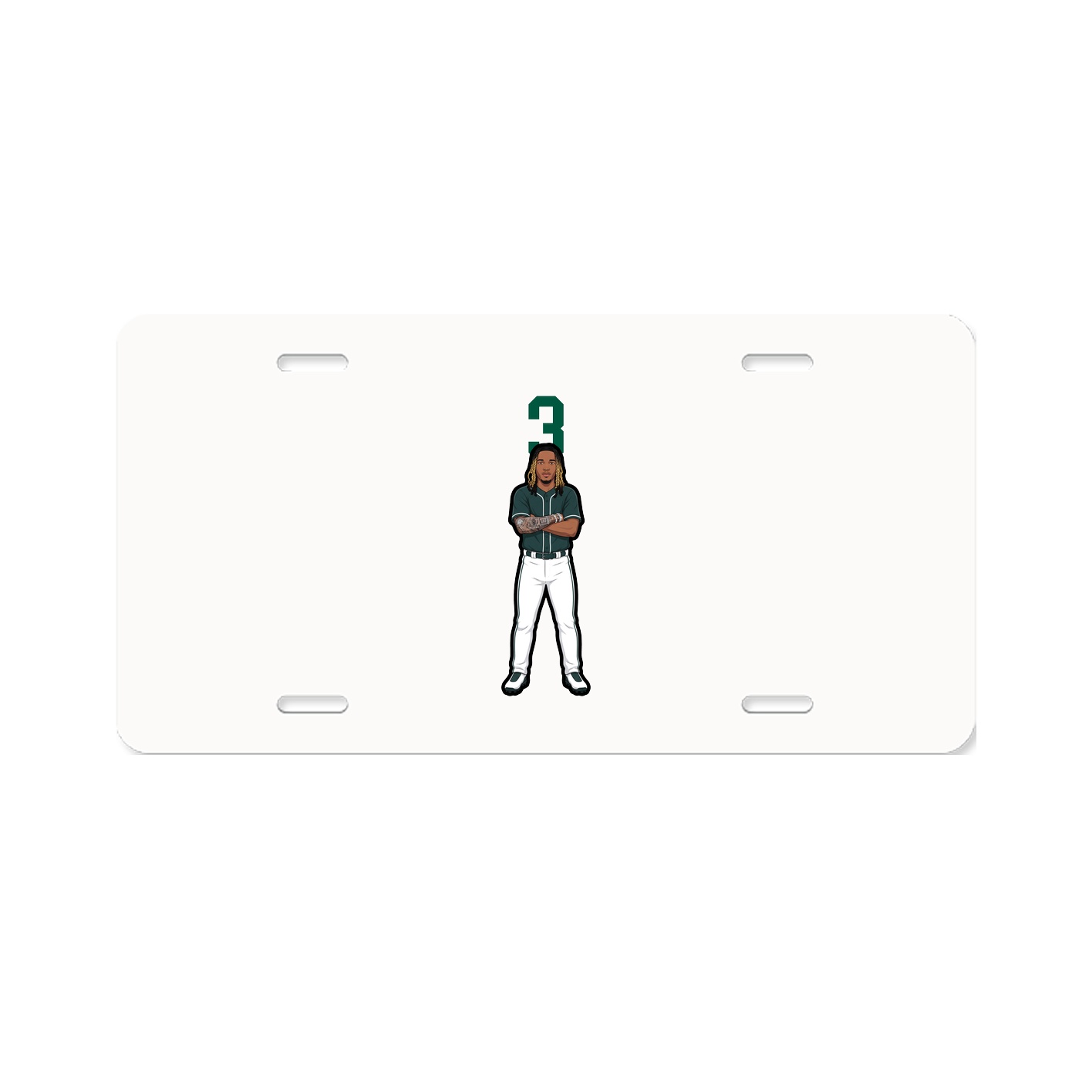 License Plate — Number Top in Classic