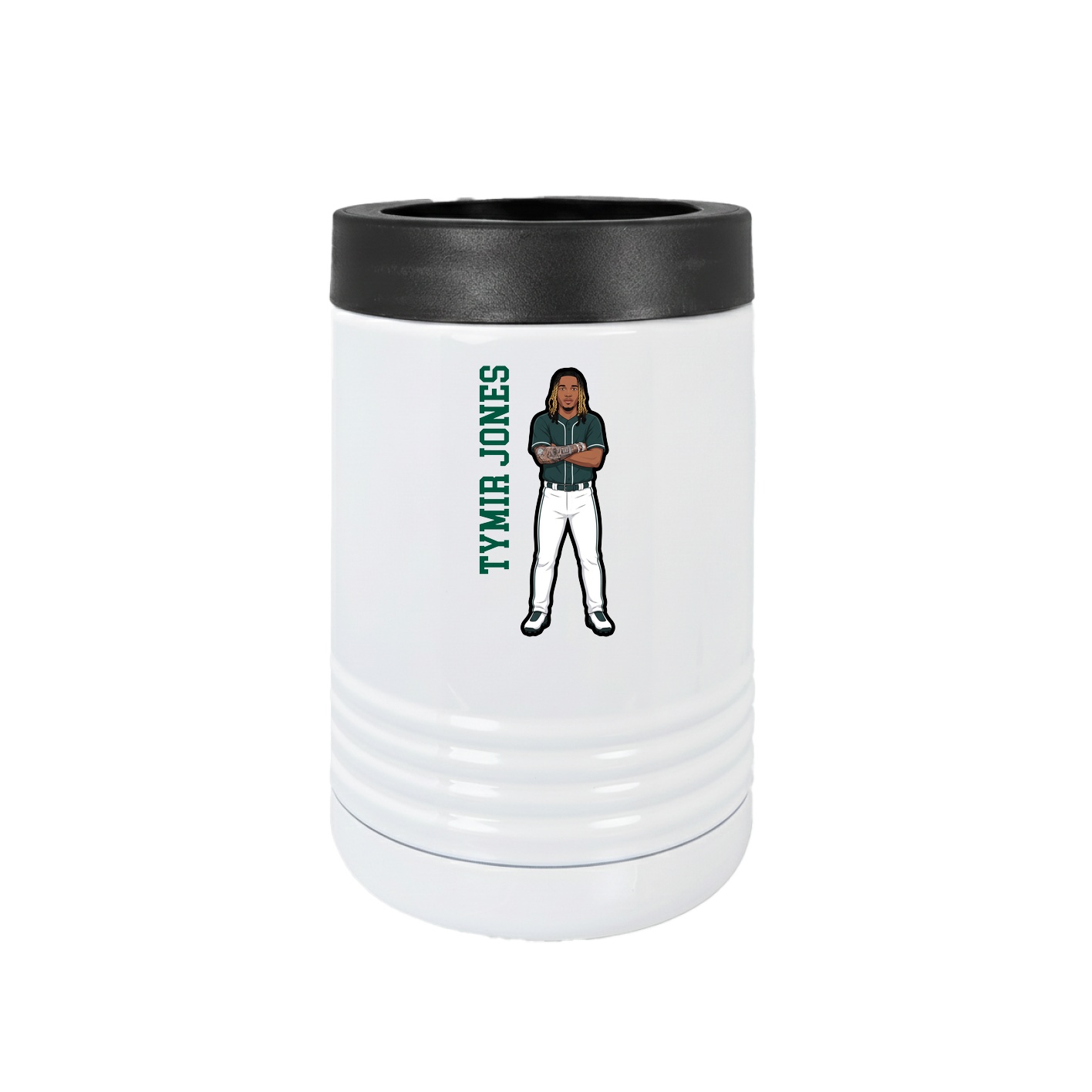 Beverage Holder — Name Vertical in White