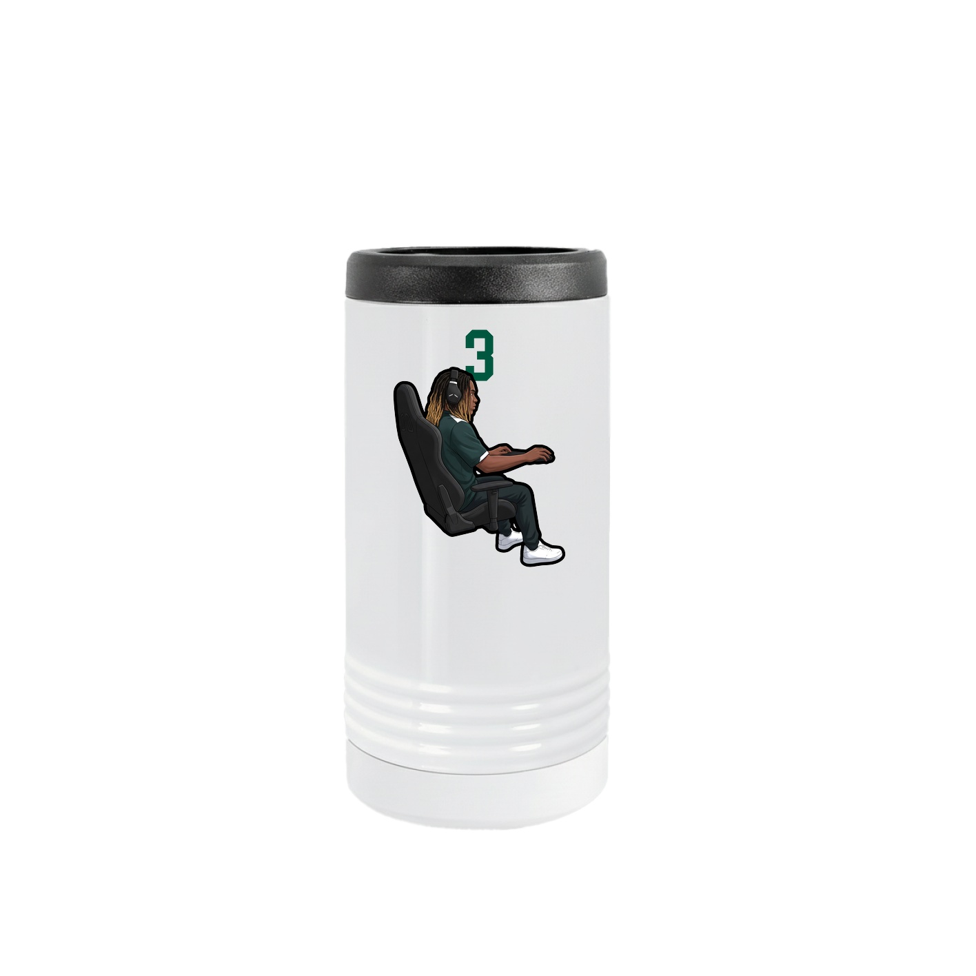 Slim Beverage Holder — Number Top in White