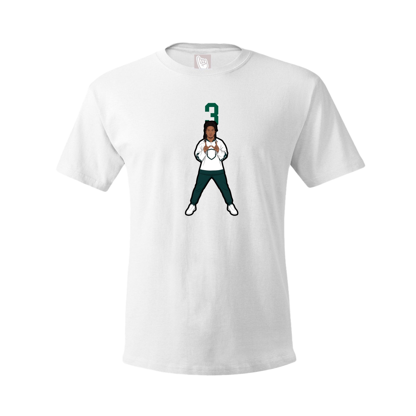 Tee — Number Top in White