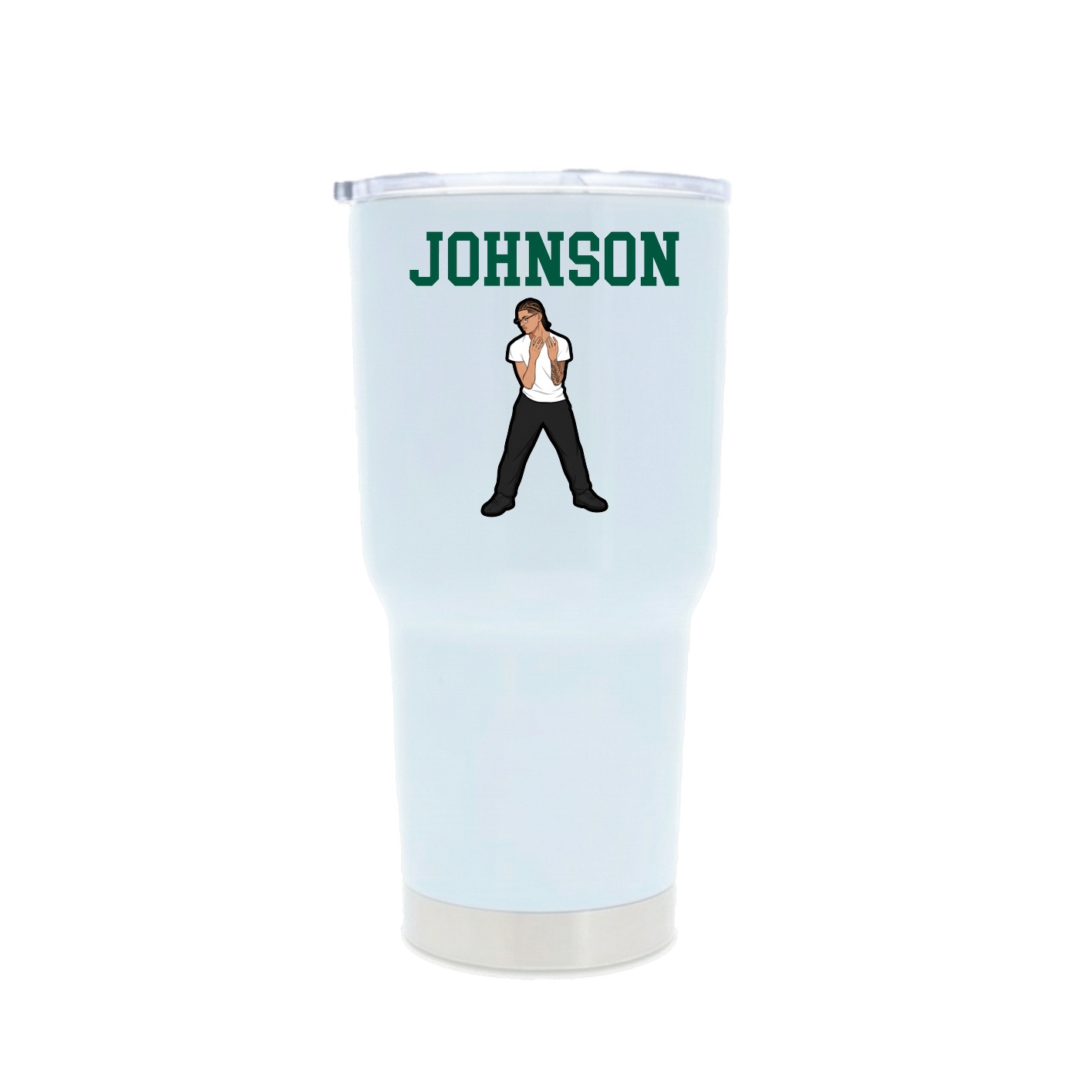 30oz Stainless Steel Tumbler — Shirsey in White