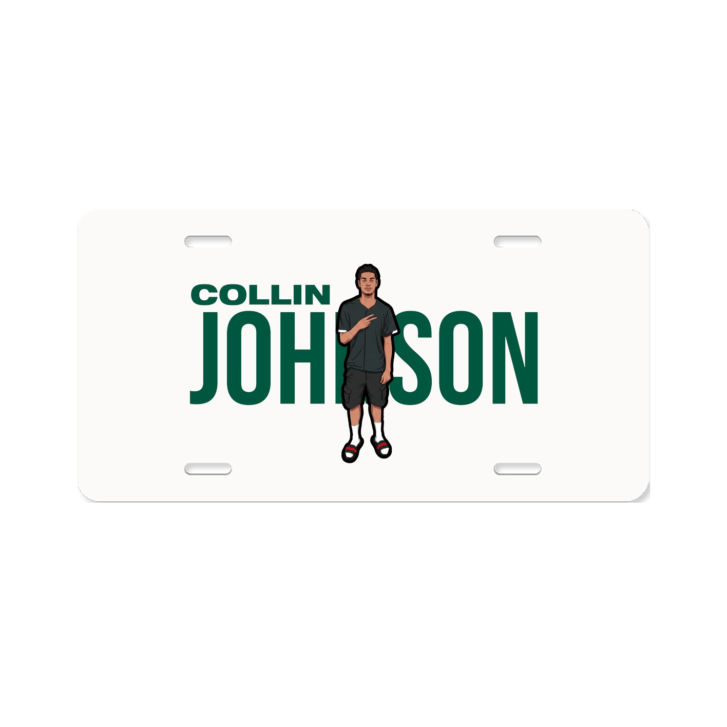 License Plate — Player Name in Classic