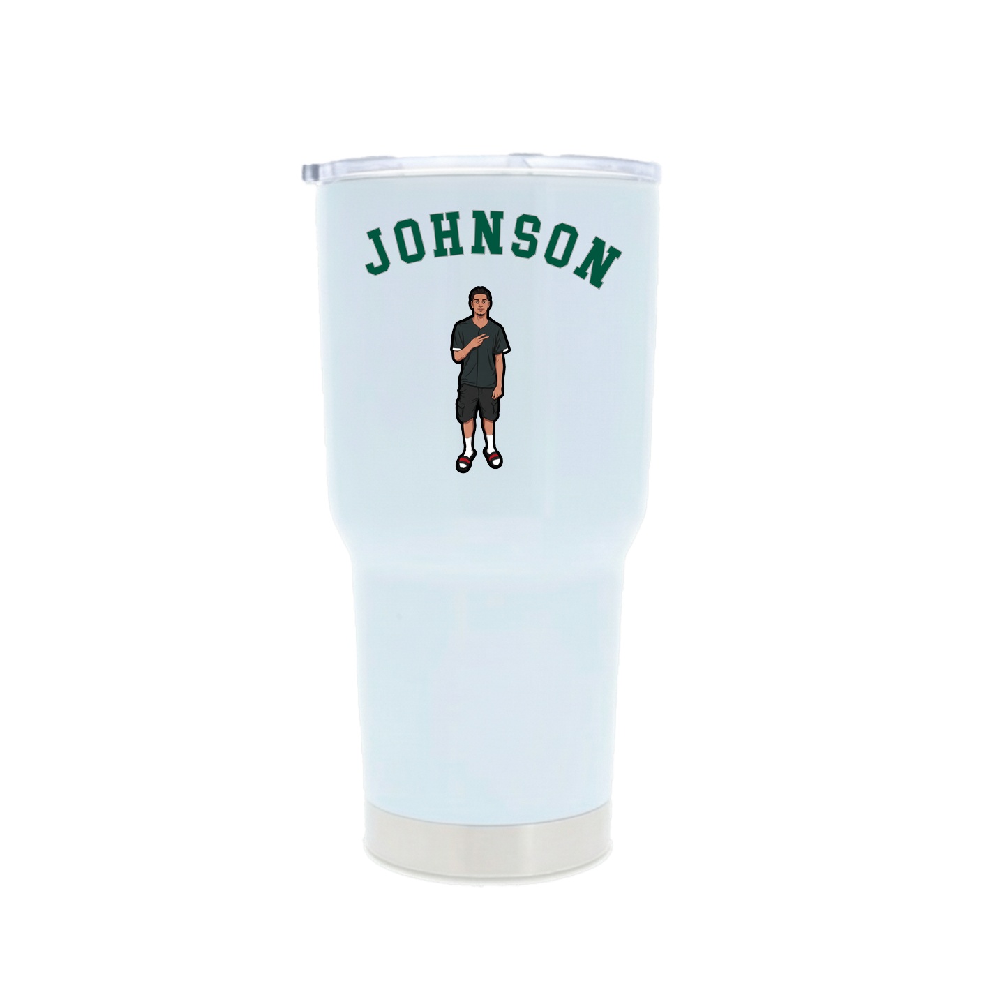 30oz Stainless Steel Tumbler — Shirsey Arch in White