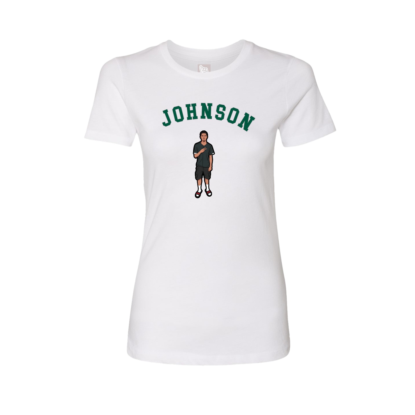 Fitted Women's Tee — Shirsey Arch in White