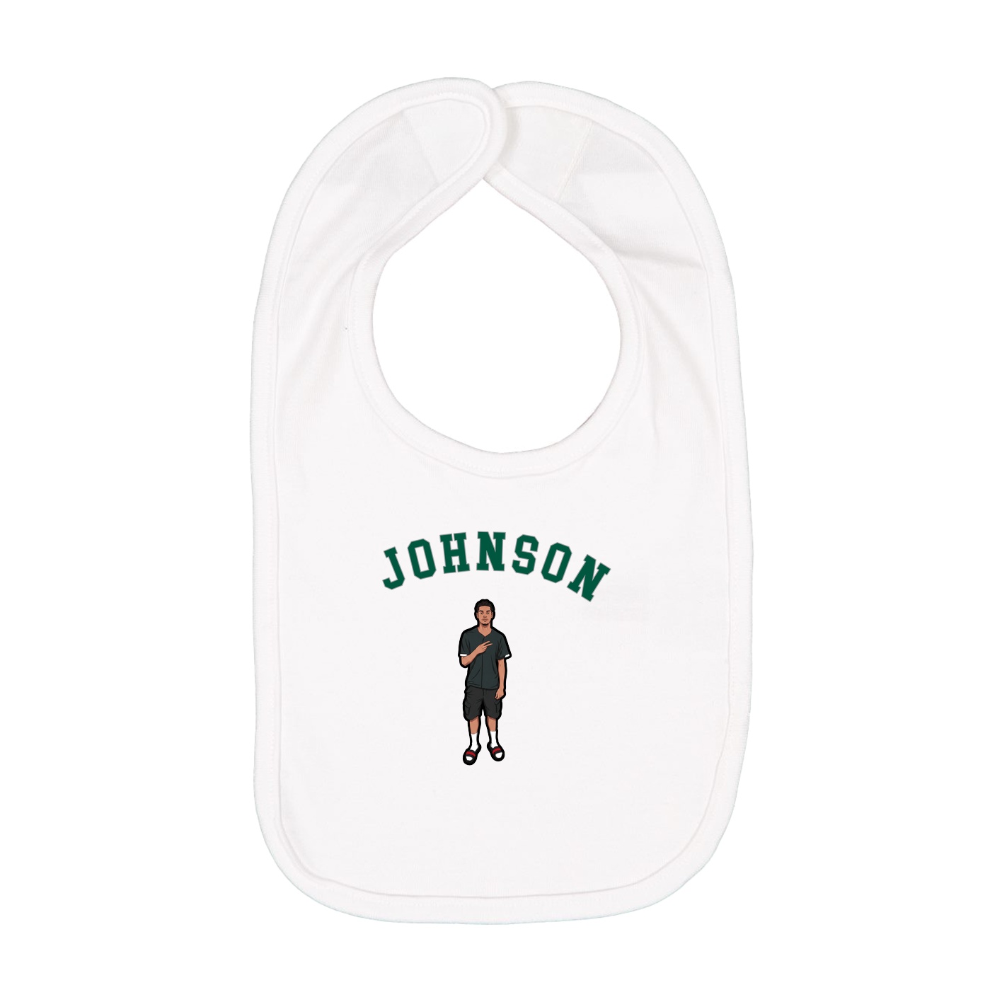 Infant Bib — Shirsey Arch in White