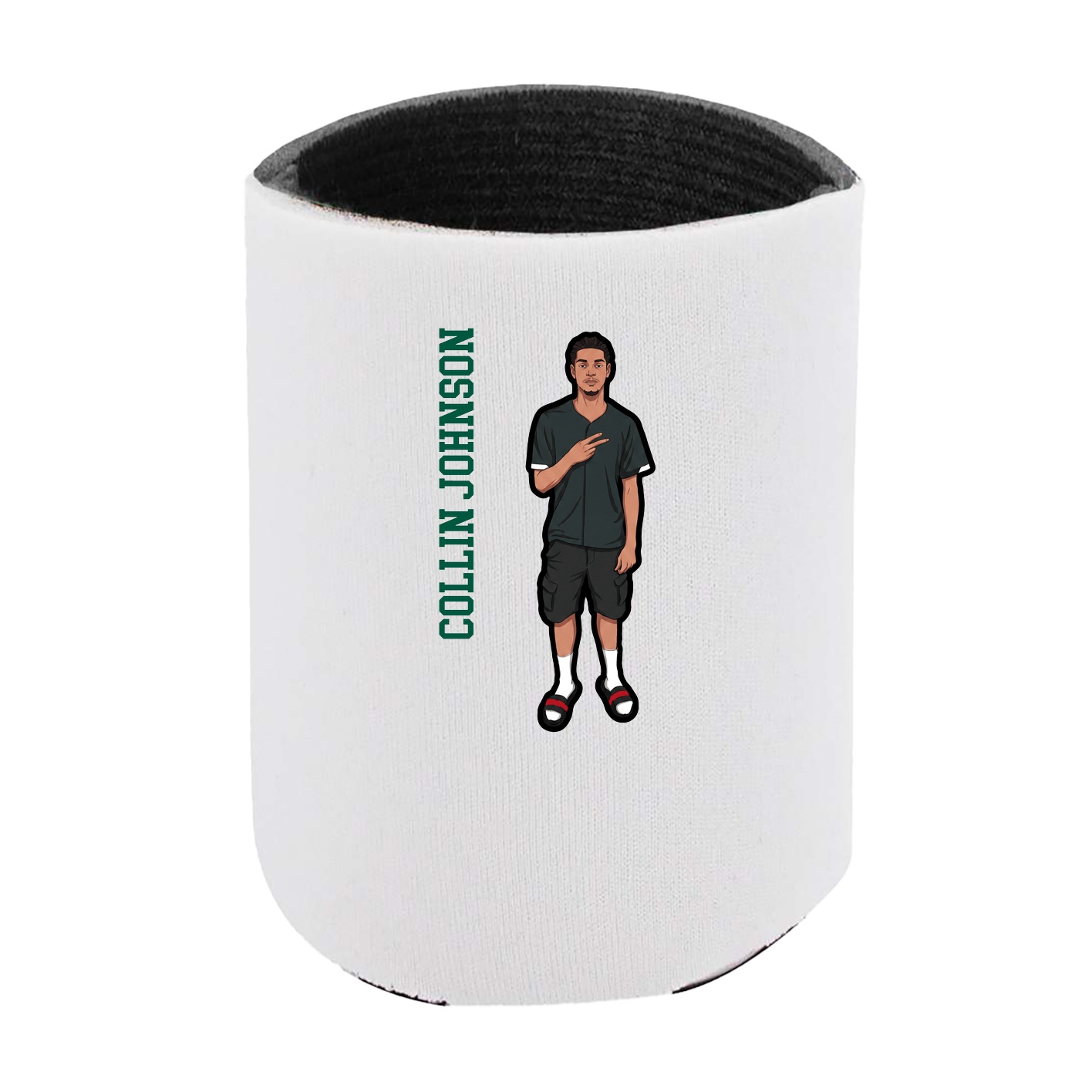 Can Holder — Name Vertical in White