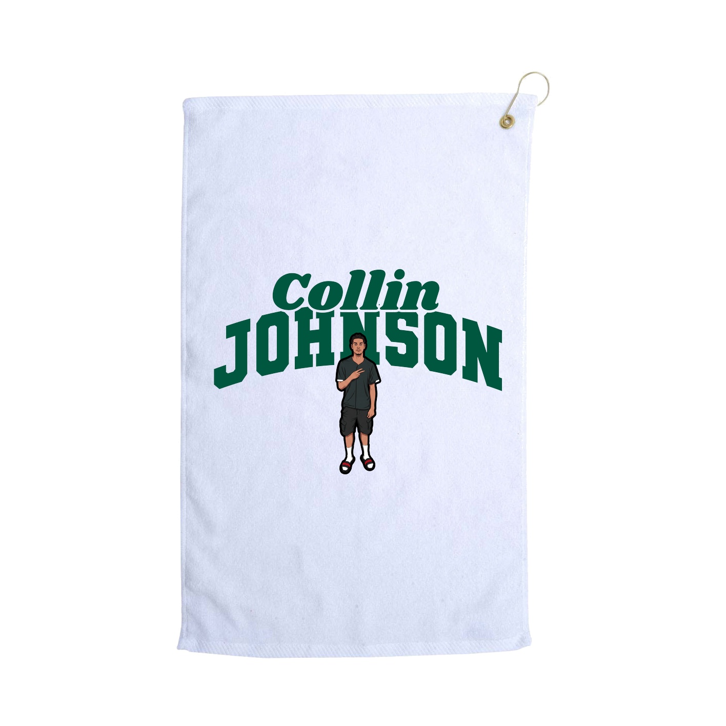 Golf Towel — Signature Arch in White