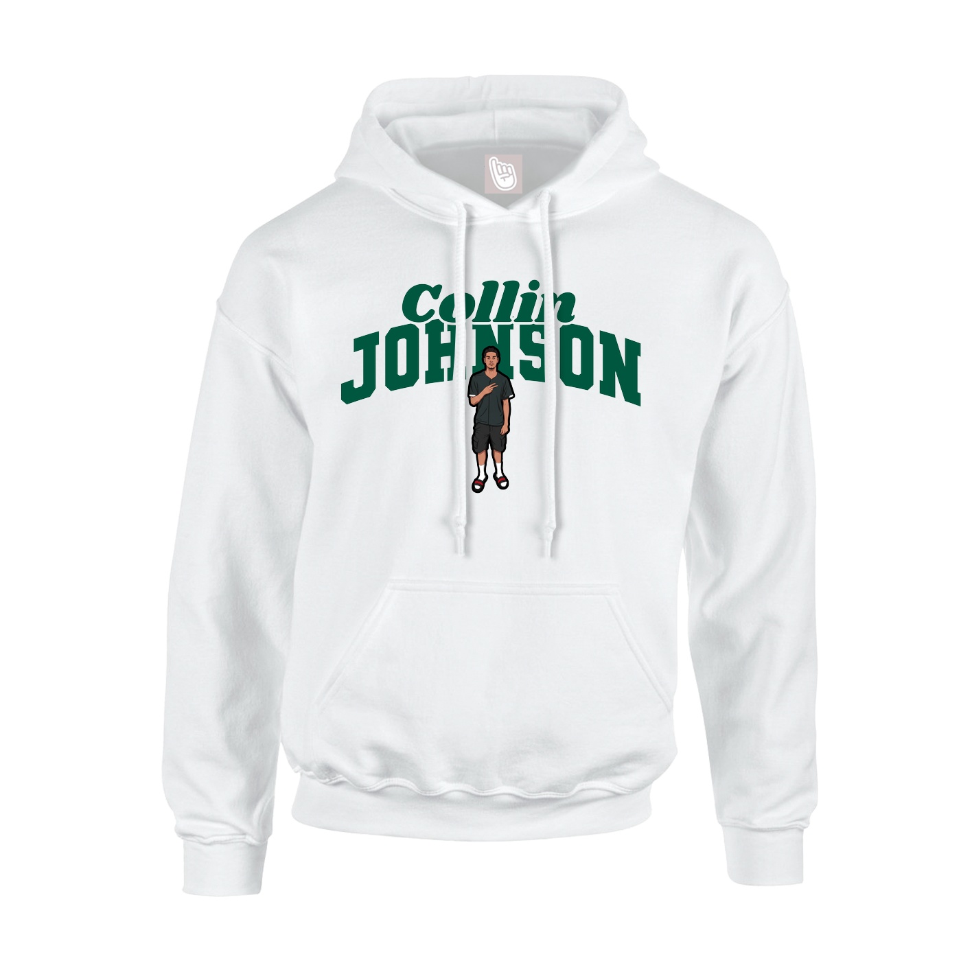 Youth Hoodie — Signature Arch in White