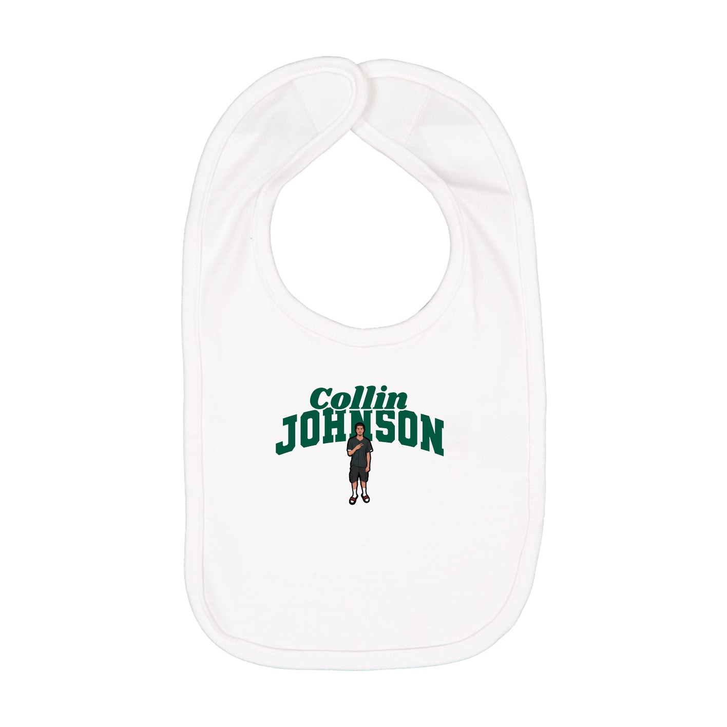 Infant Bib — Signature Arch in White