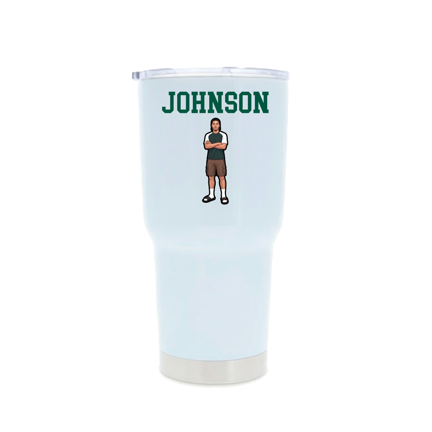 30oz Stainless Steel Tumbler — Shirsey in White