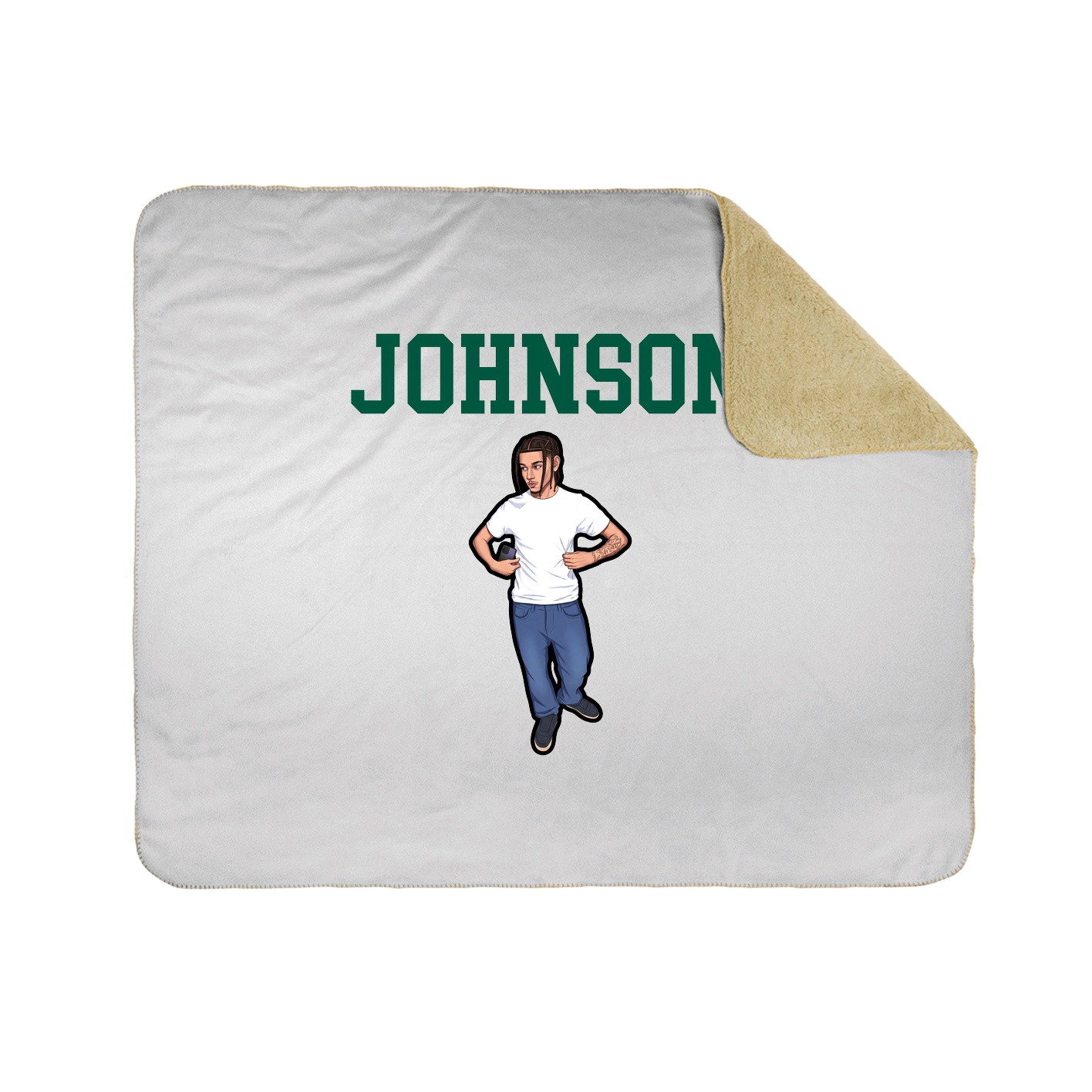 Throw Blanket — Shirsey in White