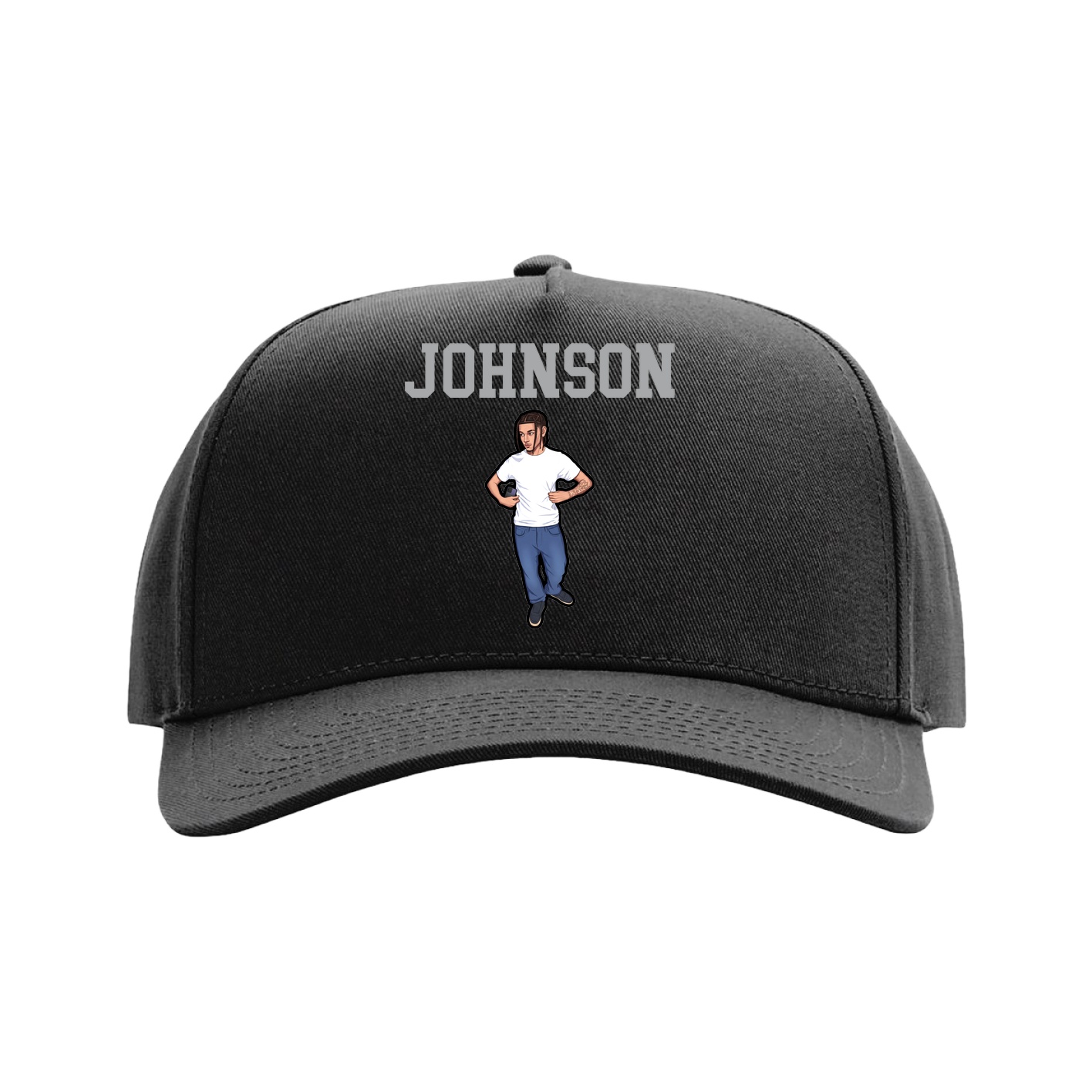 Full Fabric Five-Panel Champ Cap — Shirsey in Black