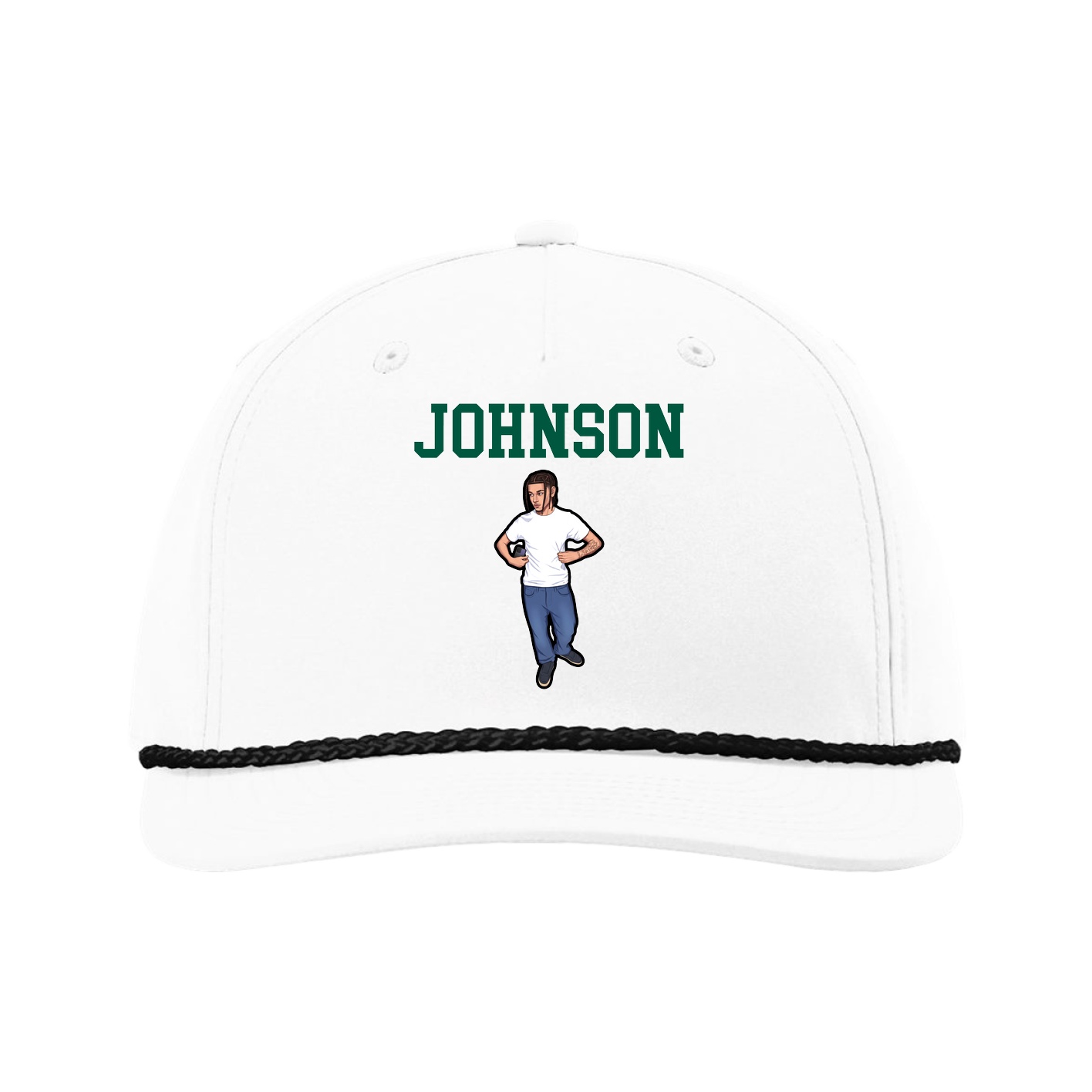 Five-Panel Classic Rope Cap — Shirsey in White