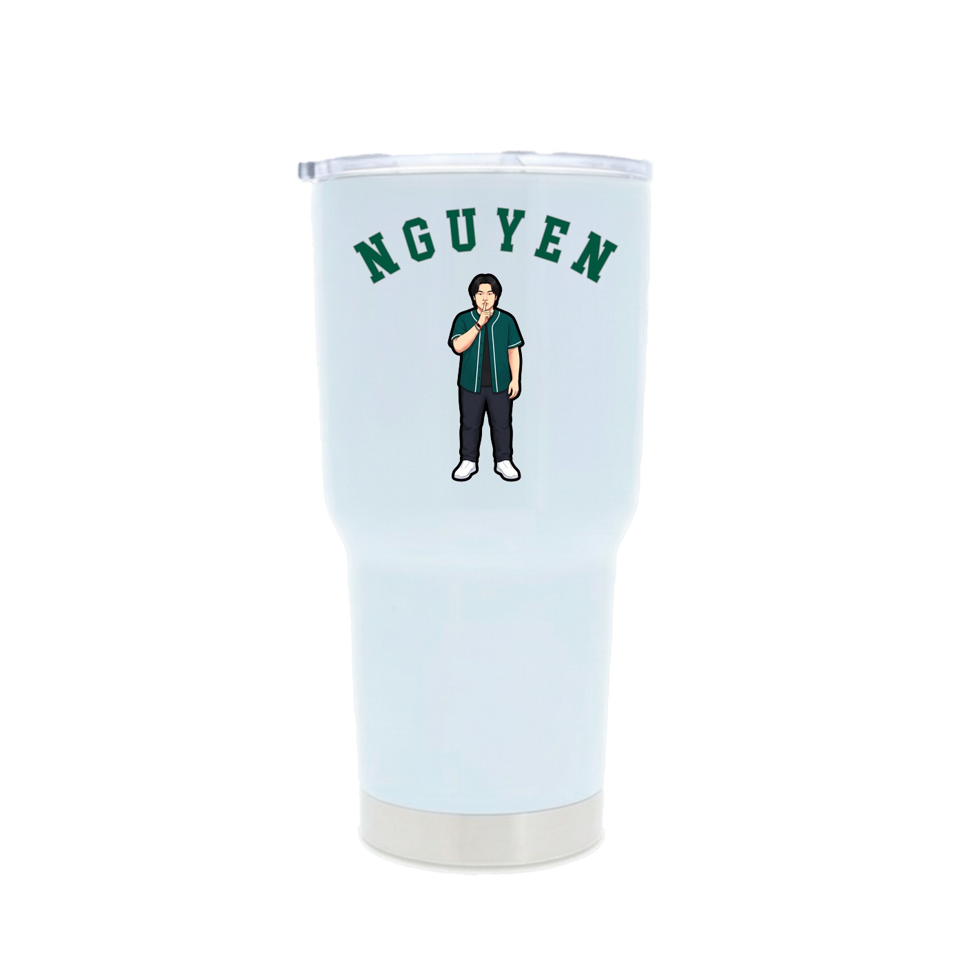 30oz Stainless Steel Tumbler — Shirsey Arch in White