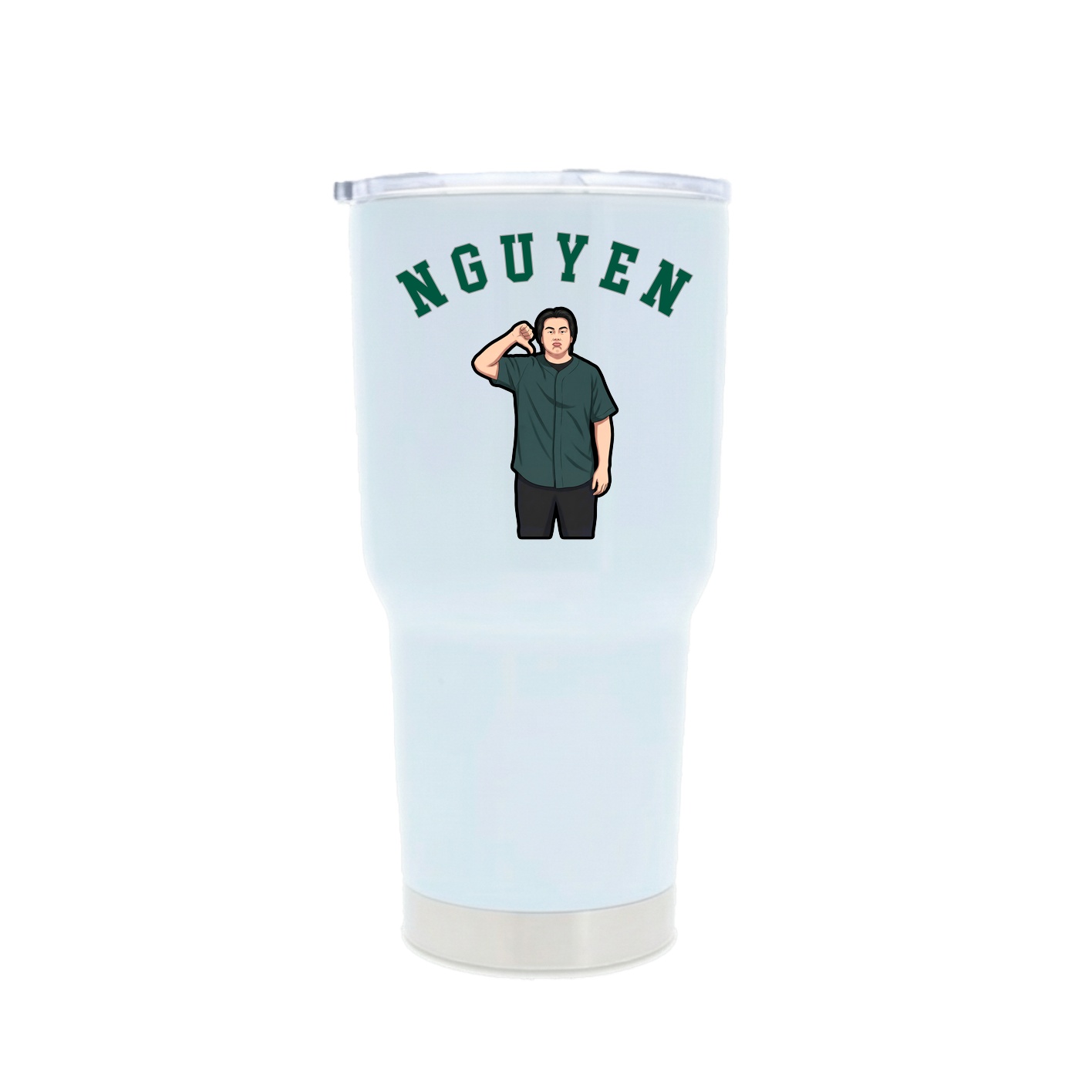 30oz Stainless Steel Tumbler — Shirsey Arch in White