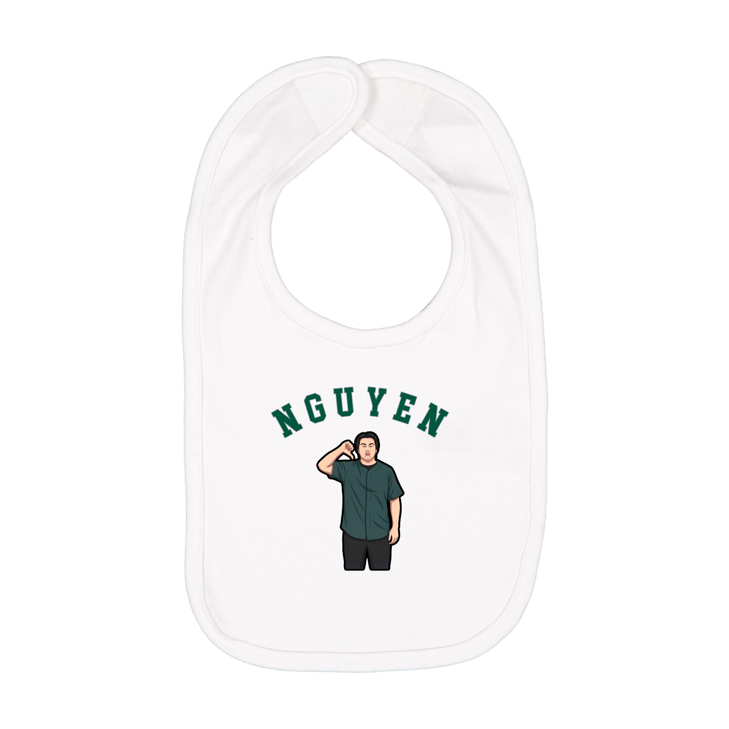 Infant Bib — Shirsey Arch in White