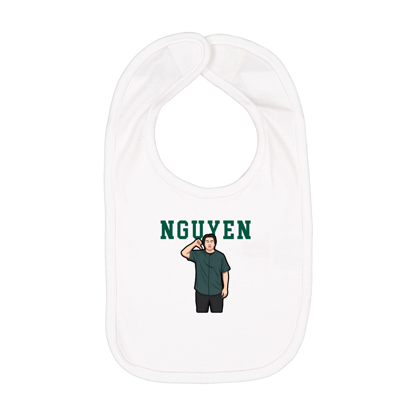 Infant Bib — Shirsey in White