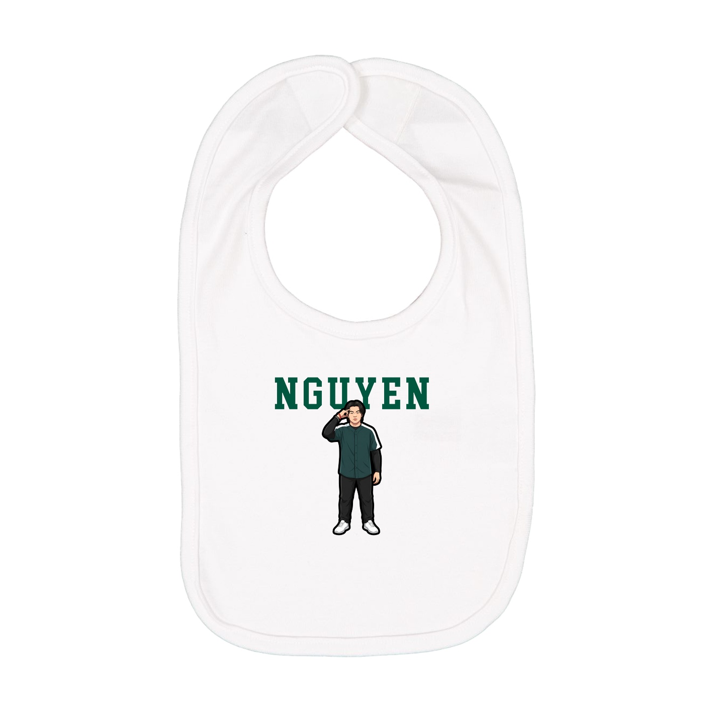 Infant Bib — Shirsey in White