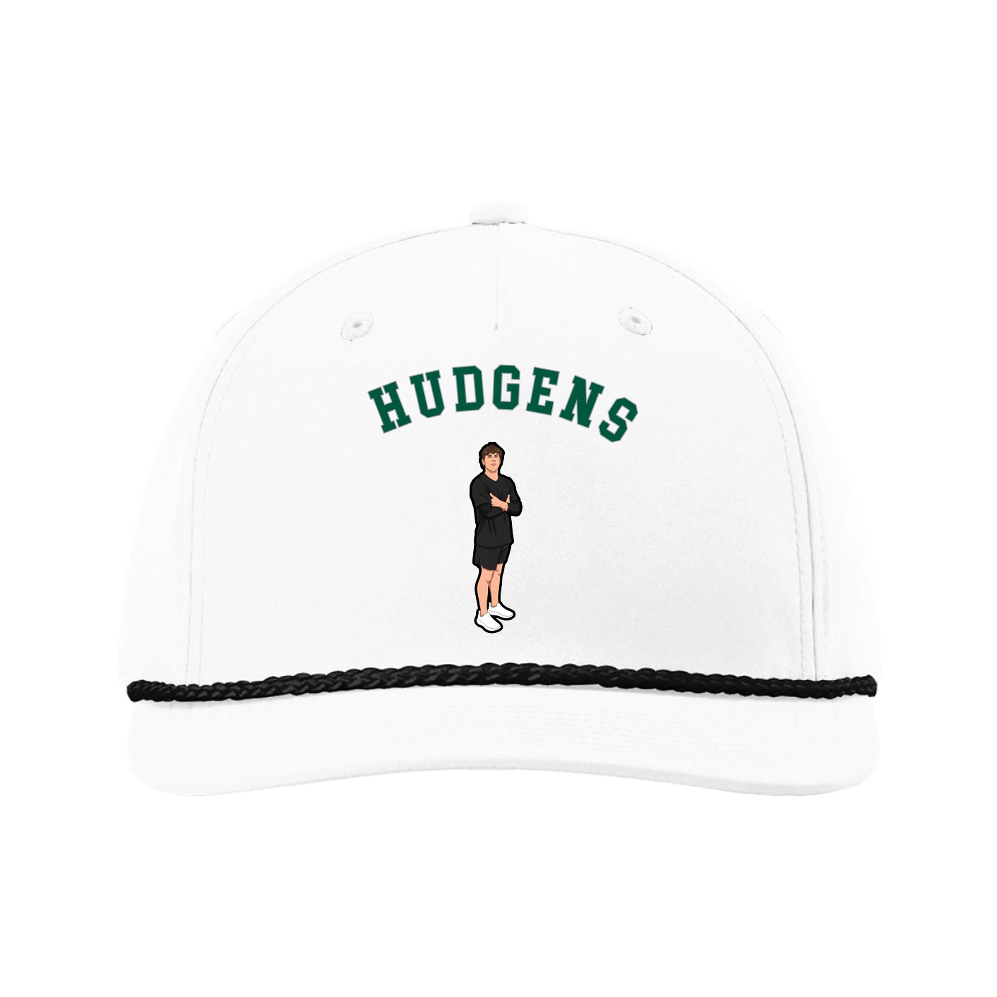 Five-Panel Classic Rope Cap — Shirsey Arch in White