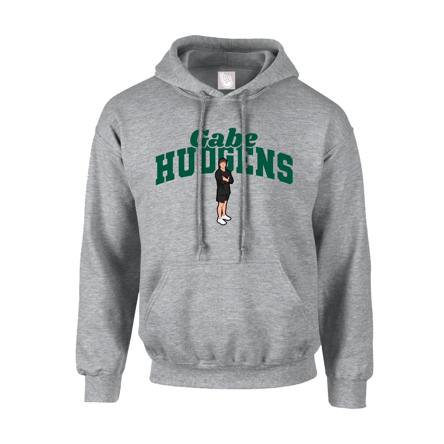 Youth Hoodie — Signature Arch in Grey