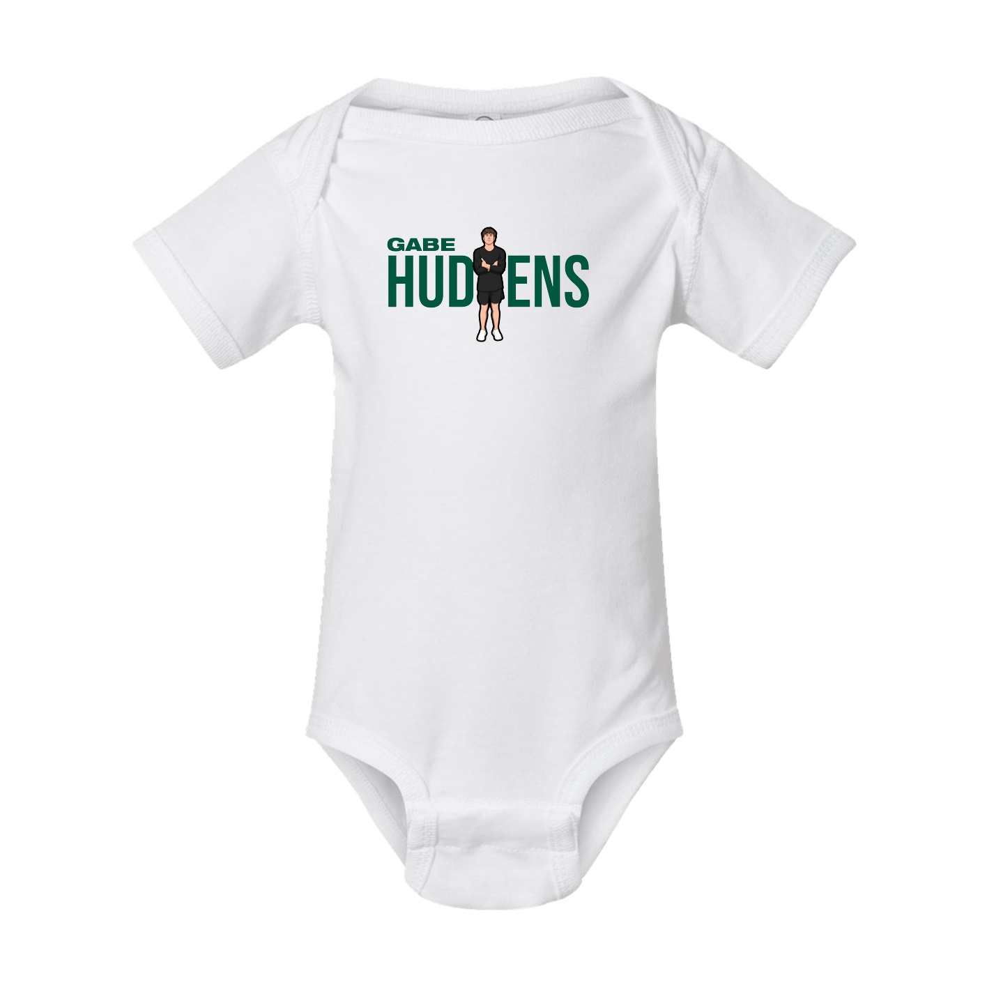 Baby Onesie — Player Name in White