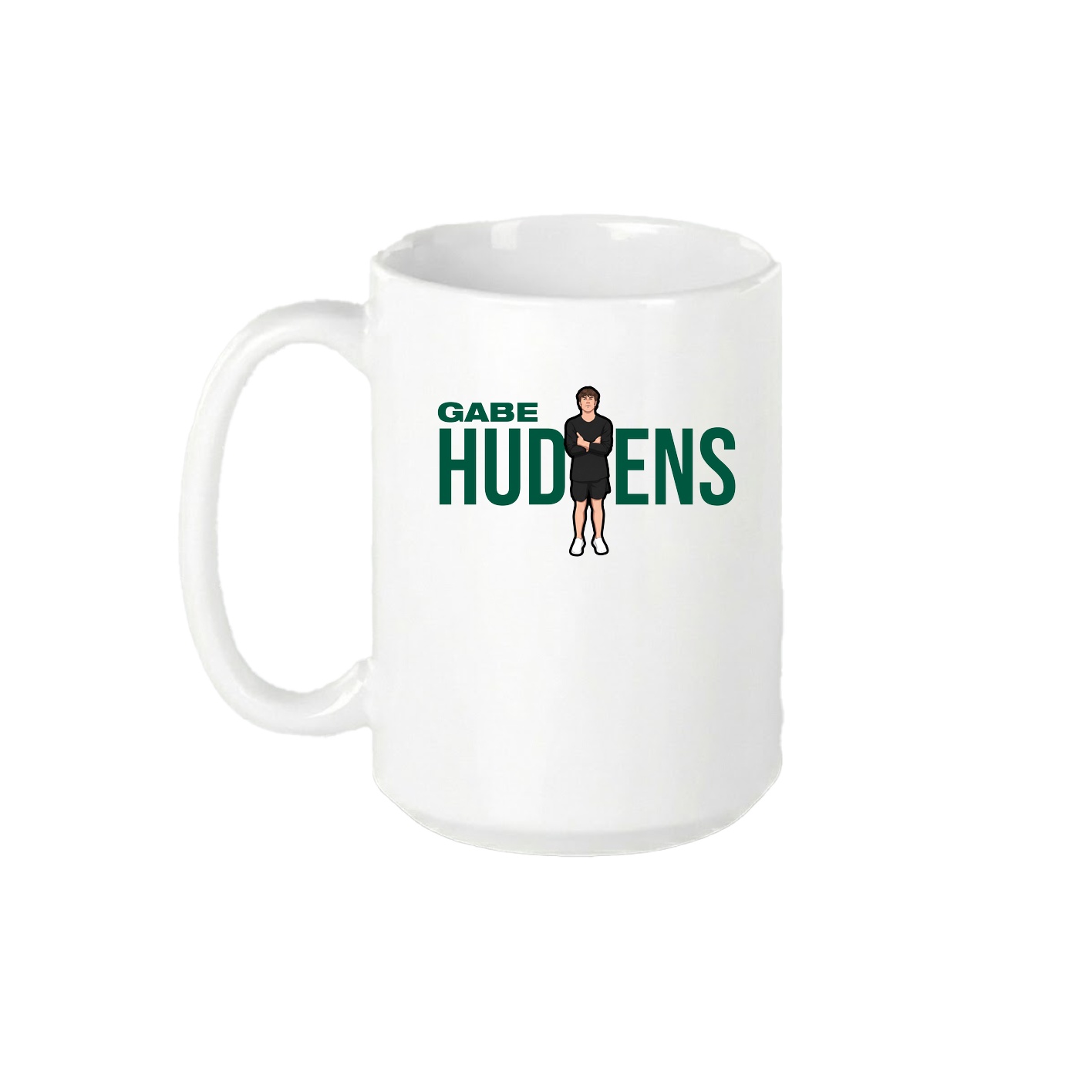 15oz Coffee Mug — Player Name in White