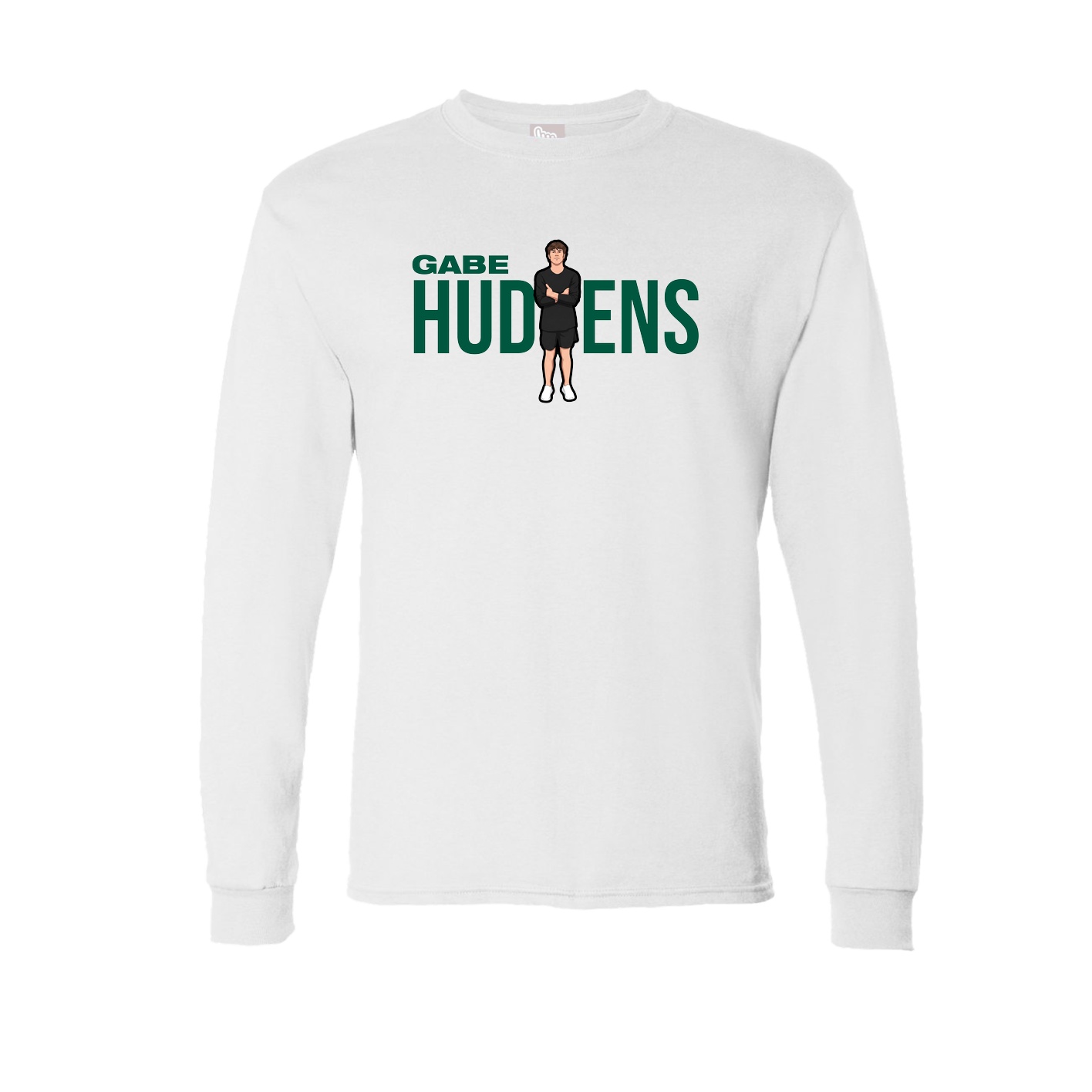 Long Sleeve Tee — Player Name in White