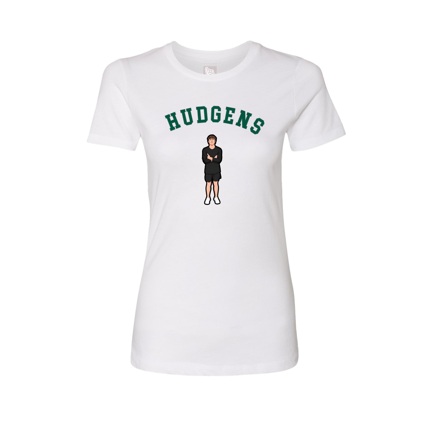 Fitted Women's Tee — Shirsey Arch in White