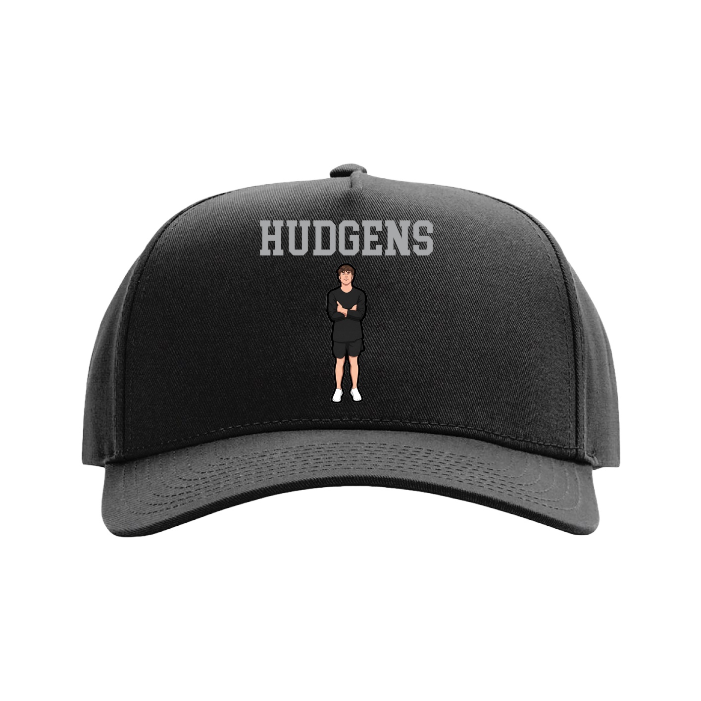 Full Fabric Five-Panel Champ Cap — Shirsey in Black