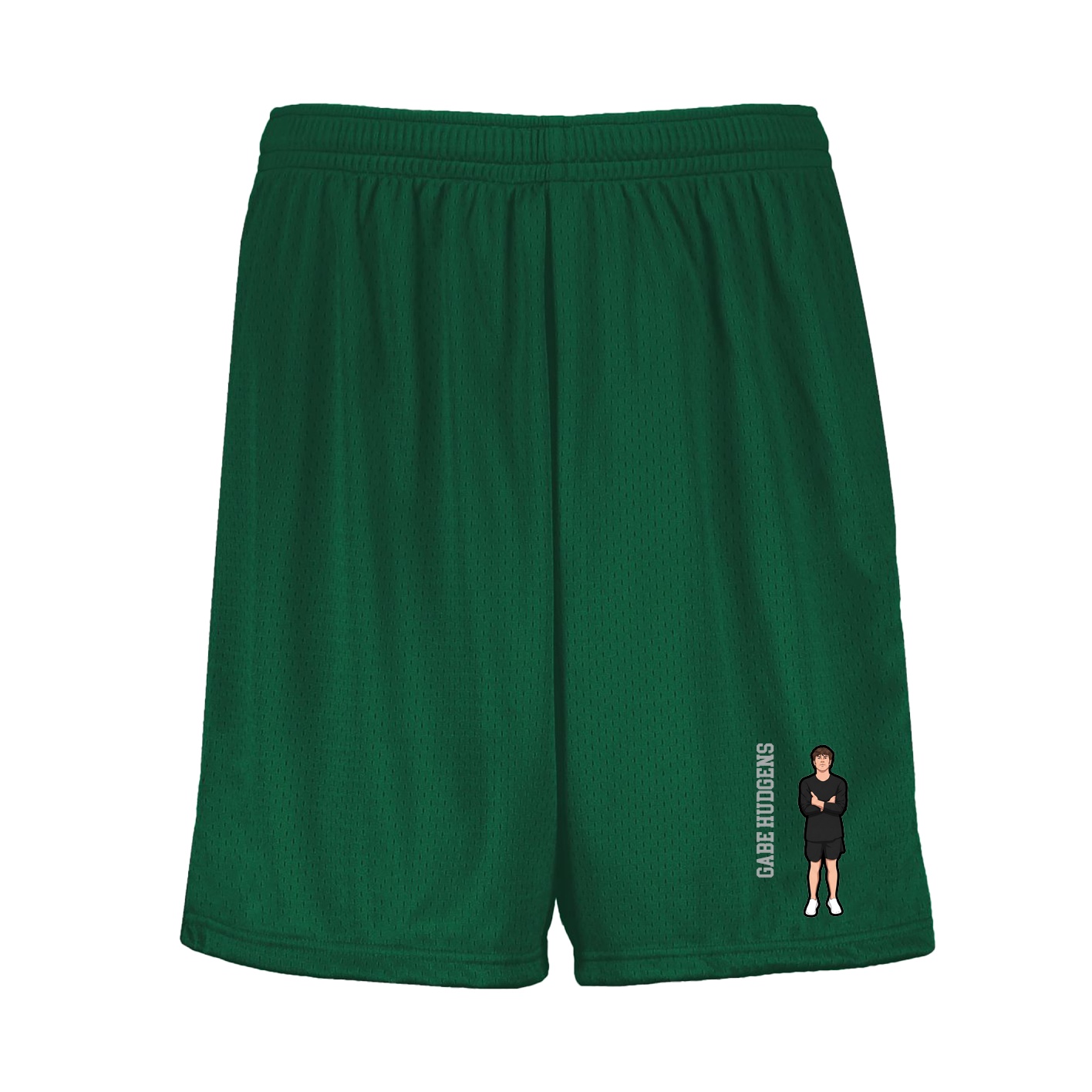 Shorts — Name Vertical in Green