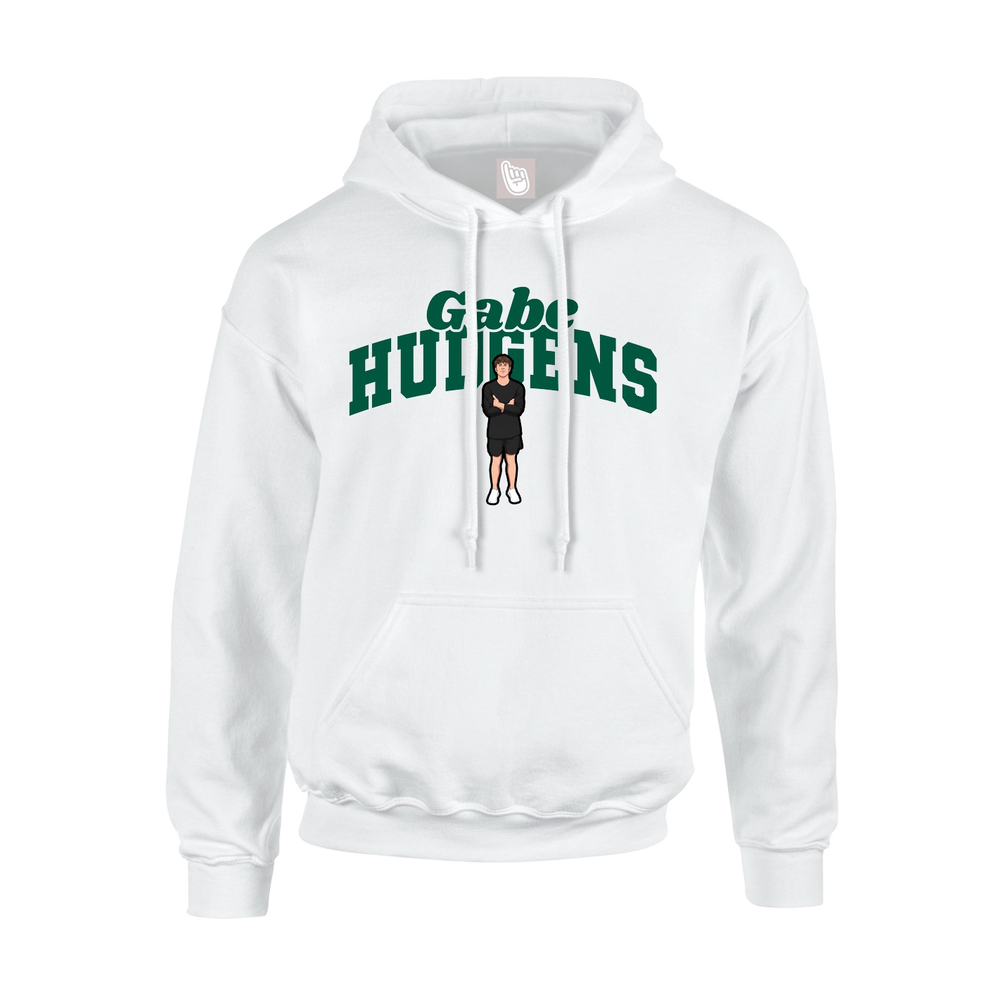 Hoodie — Signature Arch in White