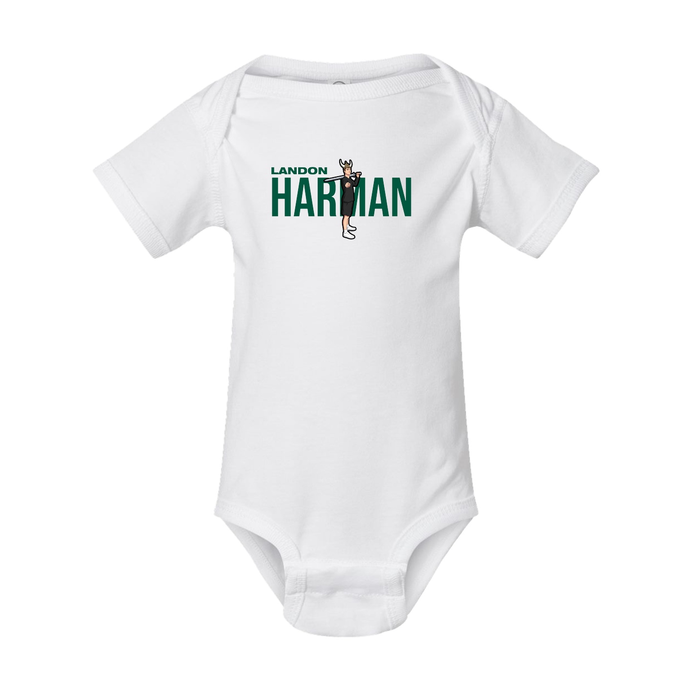 Baby Onesie — Player Name in White