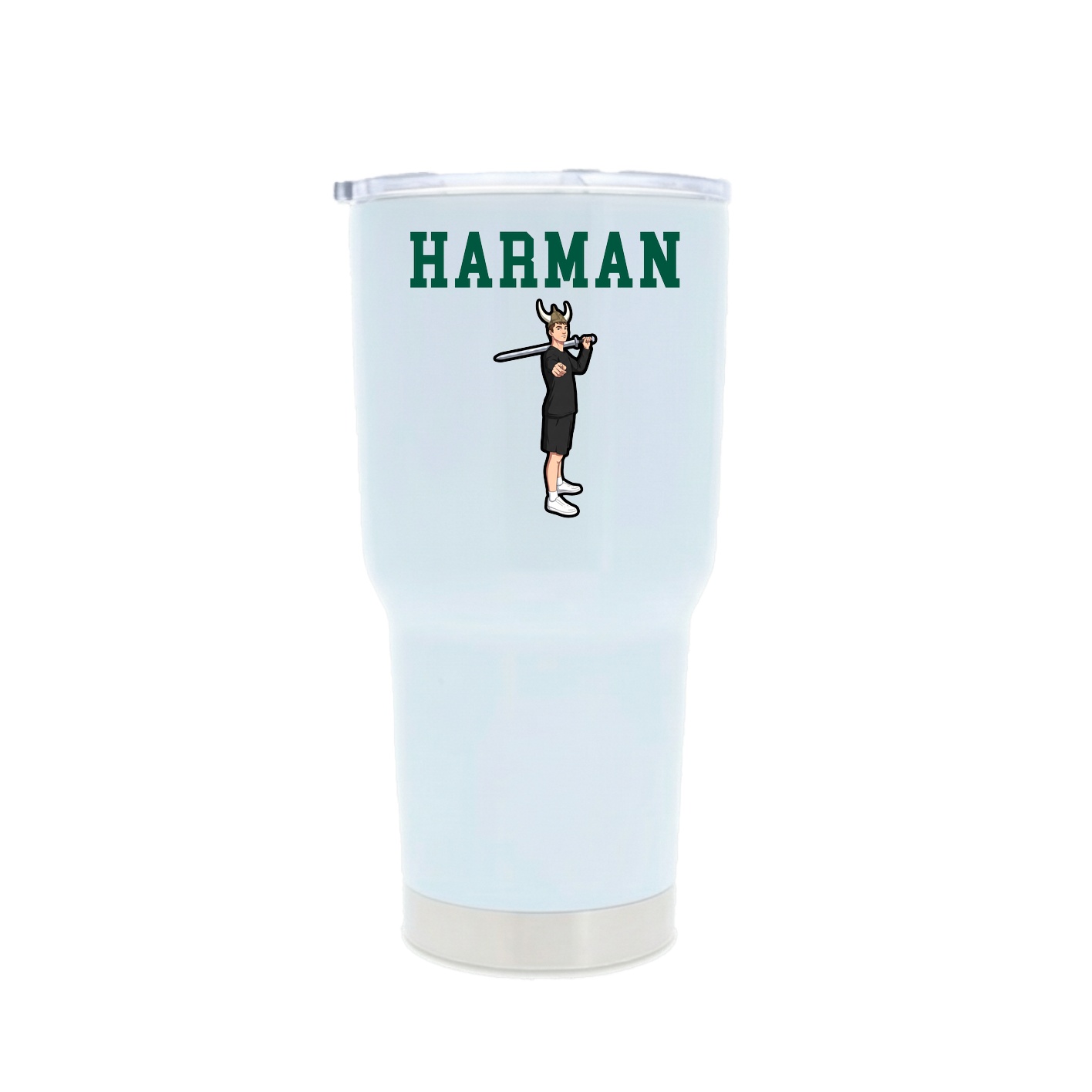 30oz Stainless Steel Tumbler — Shirsey in White