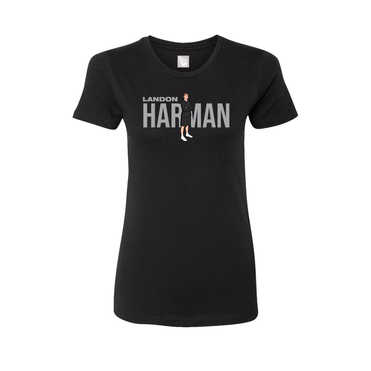 Fitted Women's Tee — Player Name in Black