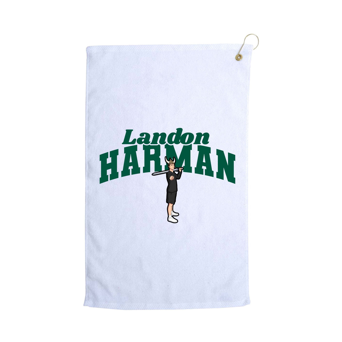 Golf Towel — Signature Arch in White