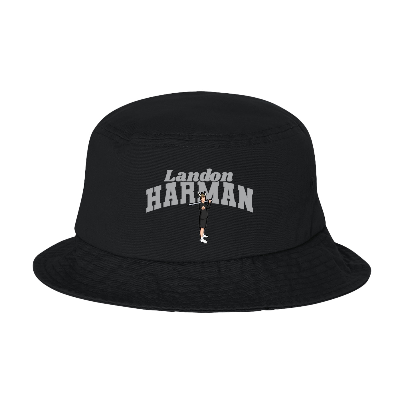 Bucket Cap — Signature Arch in Black