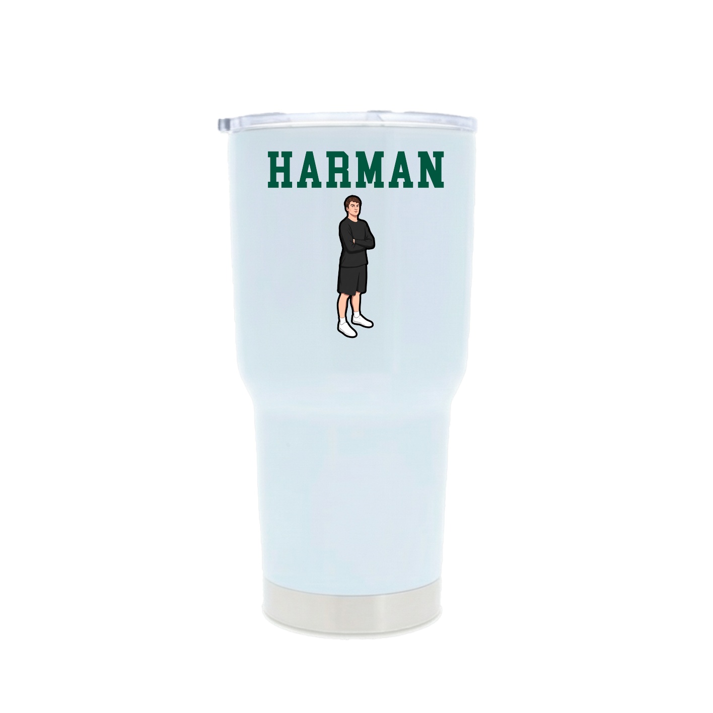 30oz Stainless Steel Tumbler — Shirsey in White