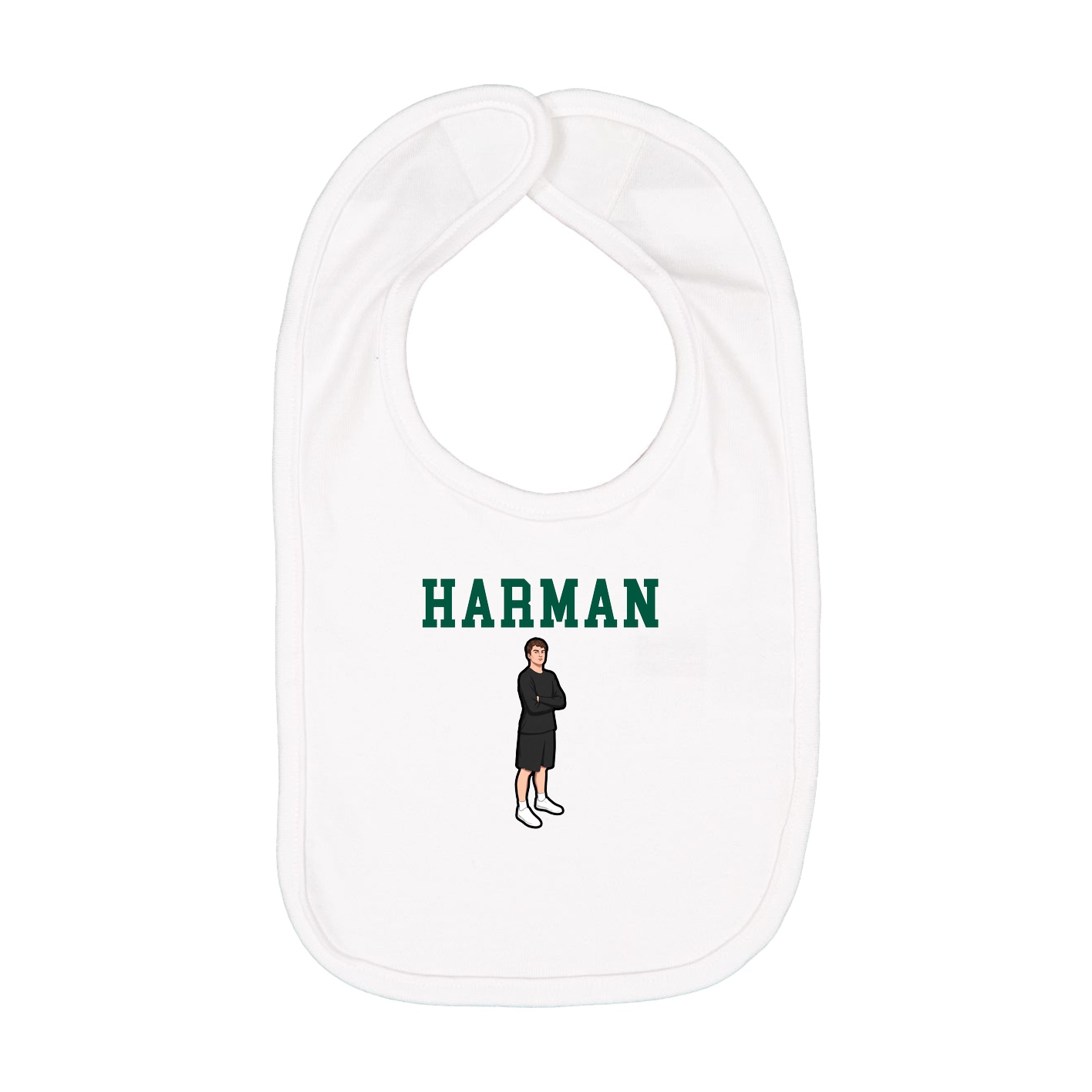 Infant Bib — Shirsey in White