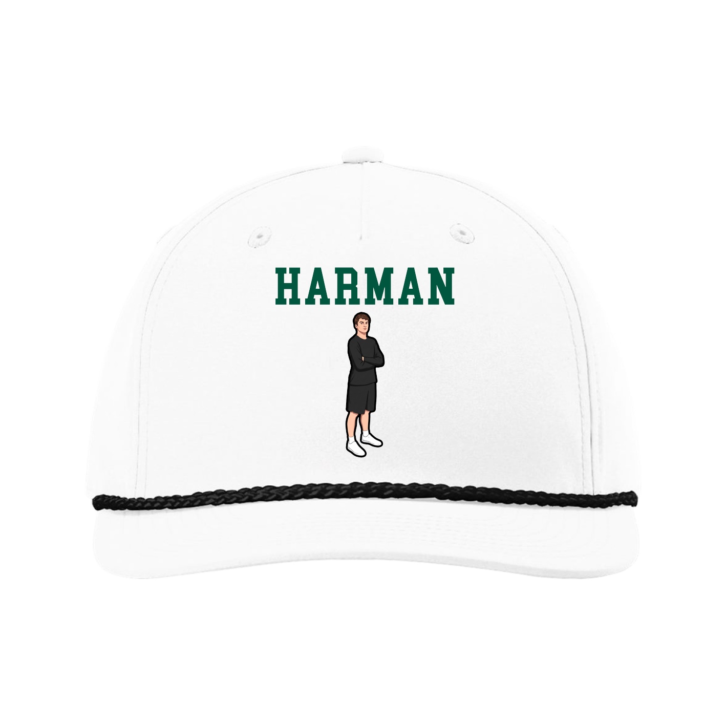 Five-Panel Classic Rope Cap — Shirsey in White