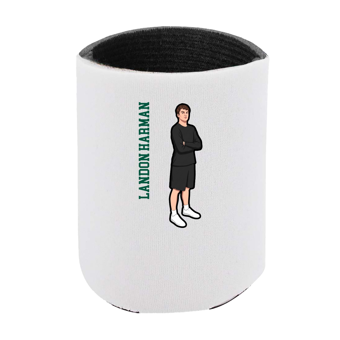 Can Holder — Name Vertical in White