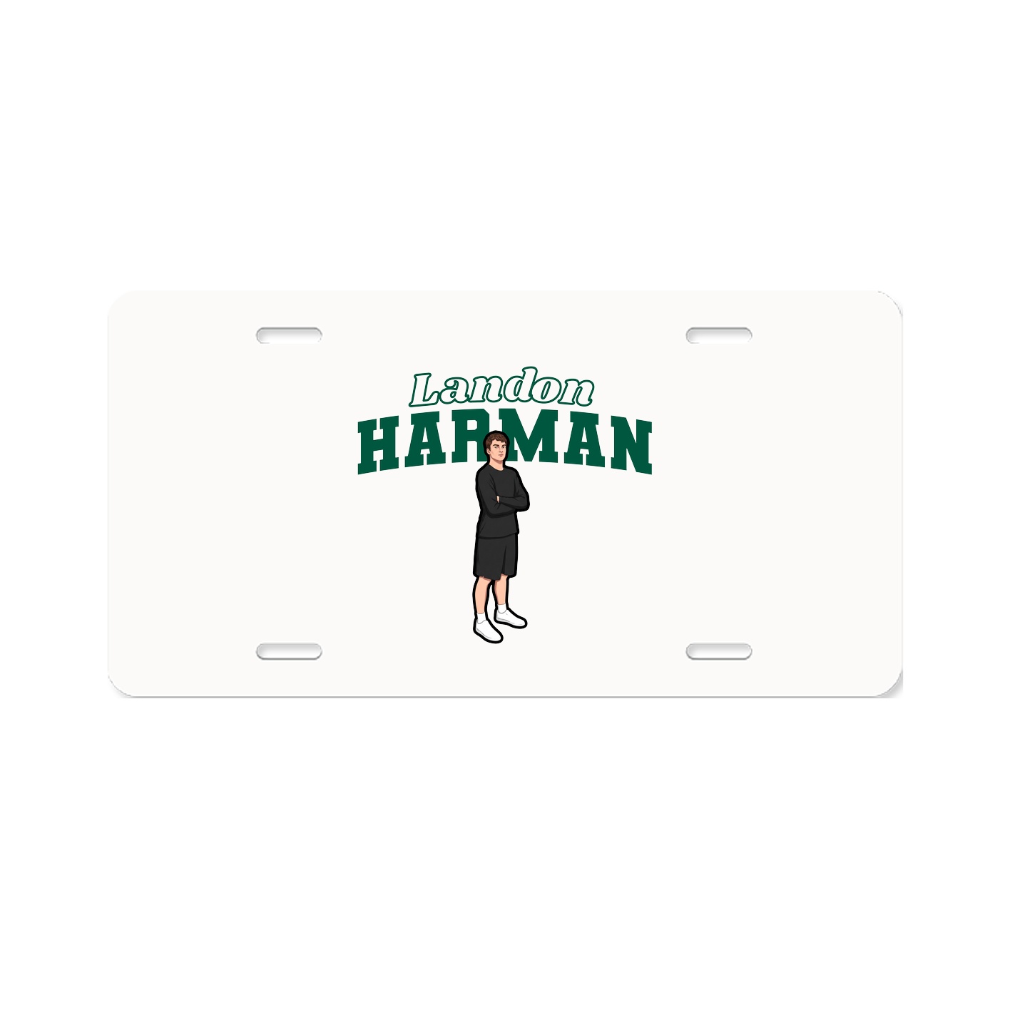 License Plate — Name Arch in Classic